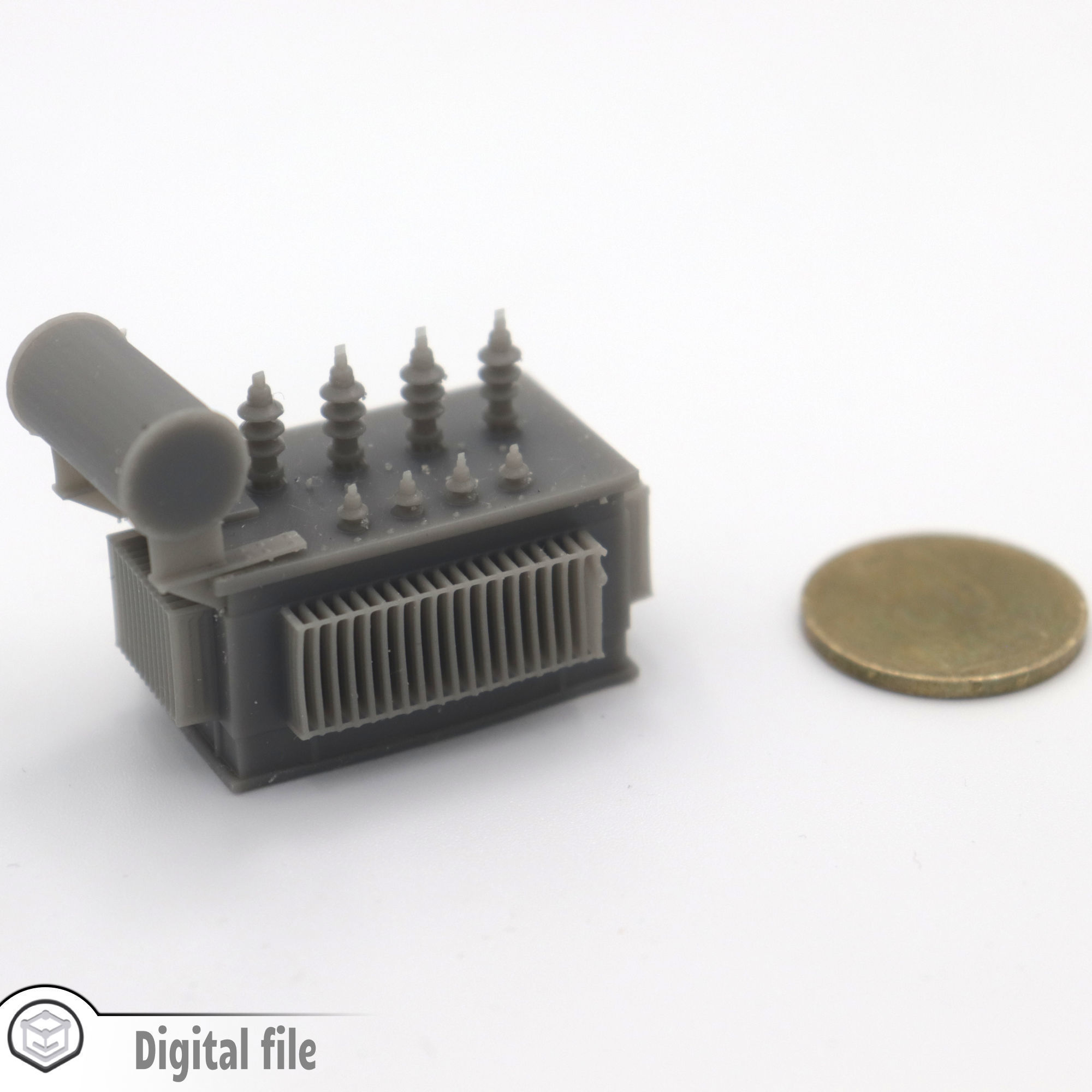 HO Scale Big electrical transformer station train model  3D print model_2