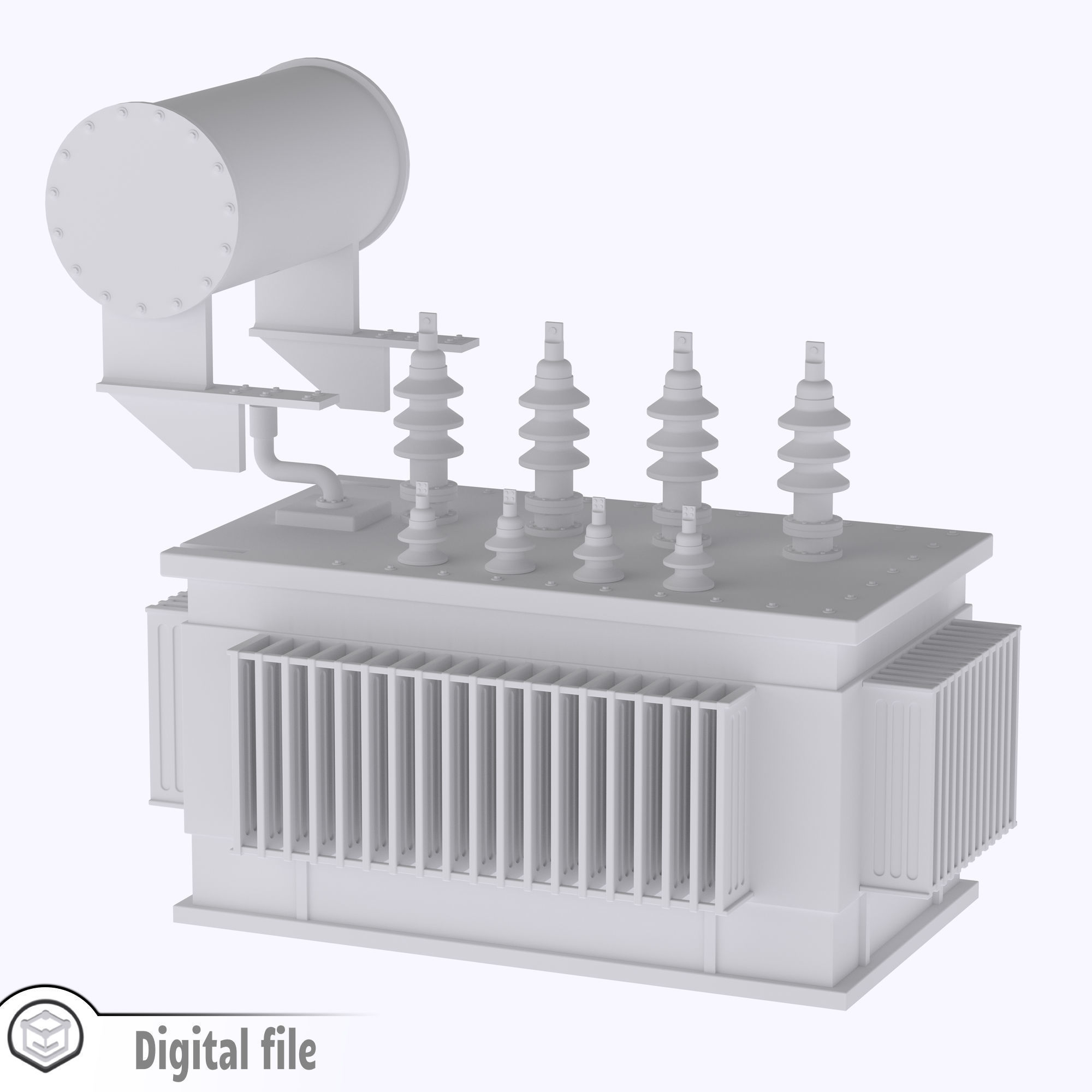 HO Scale Big electrical transformer station train model  3D print model_9