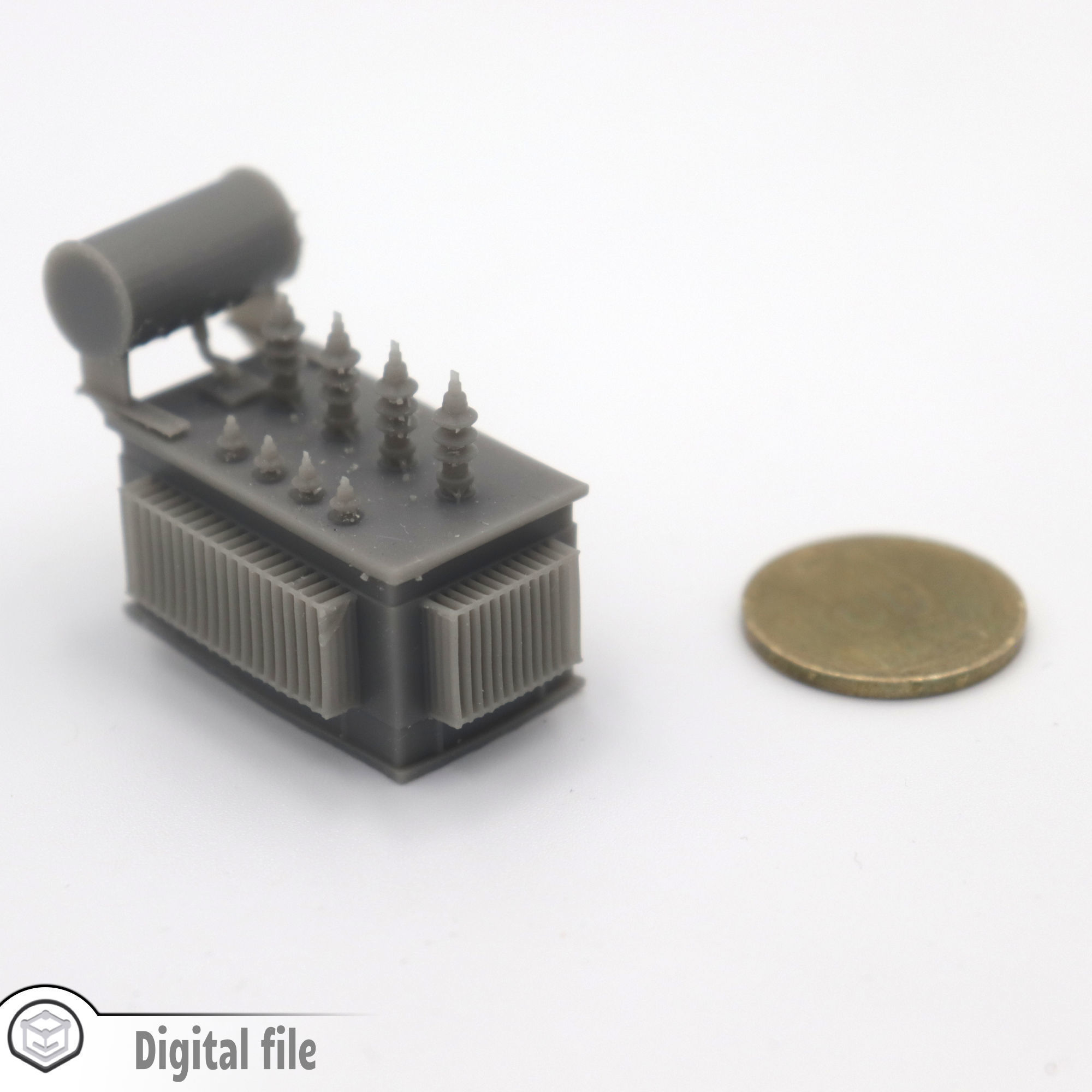 HO Scale Big electrical transformer station train model  3D print model_3