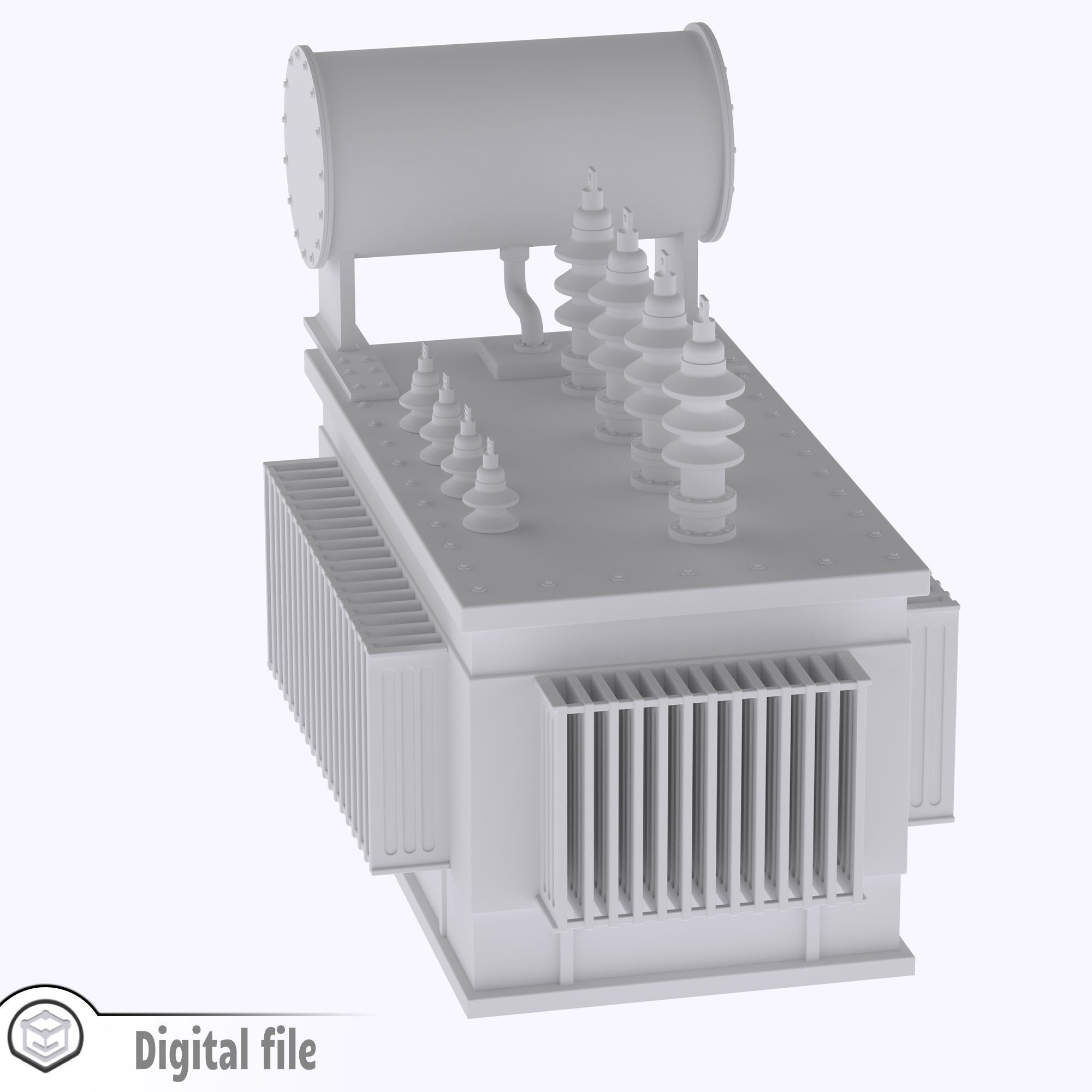 HO Scale Big electrical transformer station train model  3D print model_5