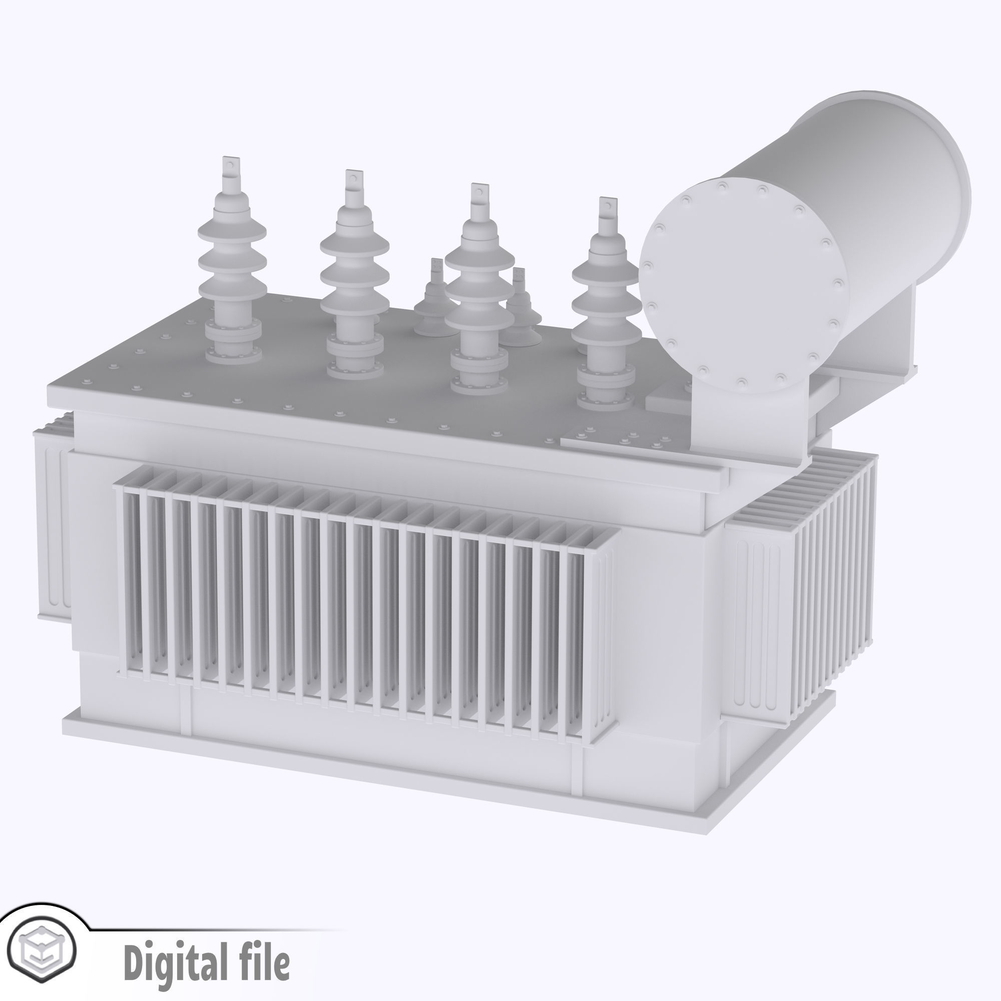 HO Scale Big electrical transformer station train model  3D print model_6