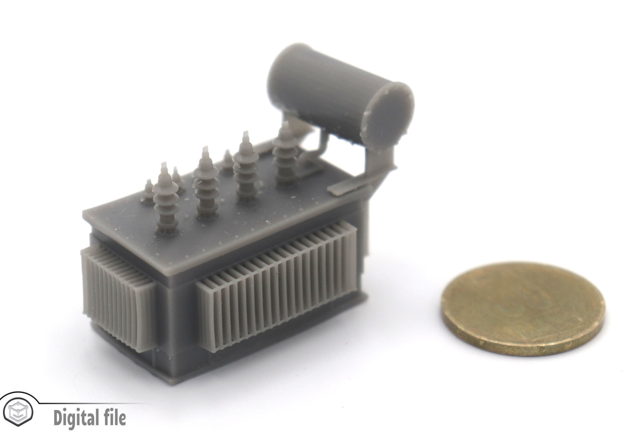 HO Scale Big electrical transformer station train model  3D print model_4