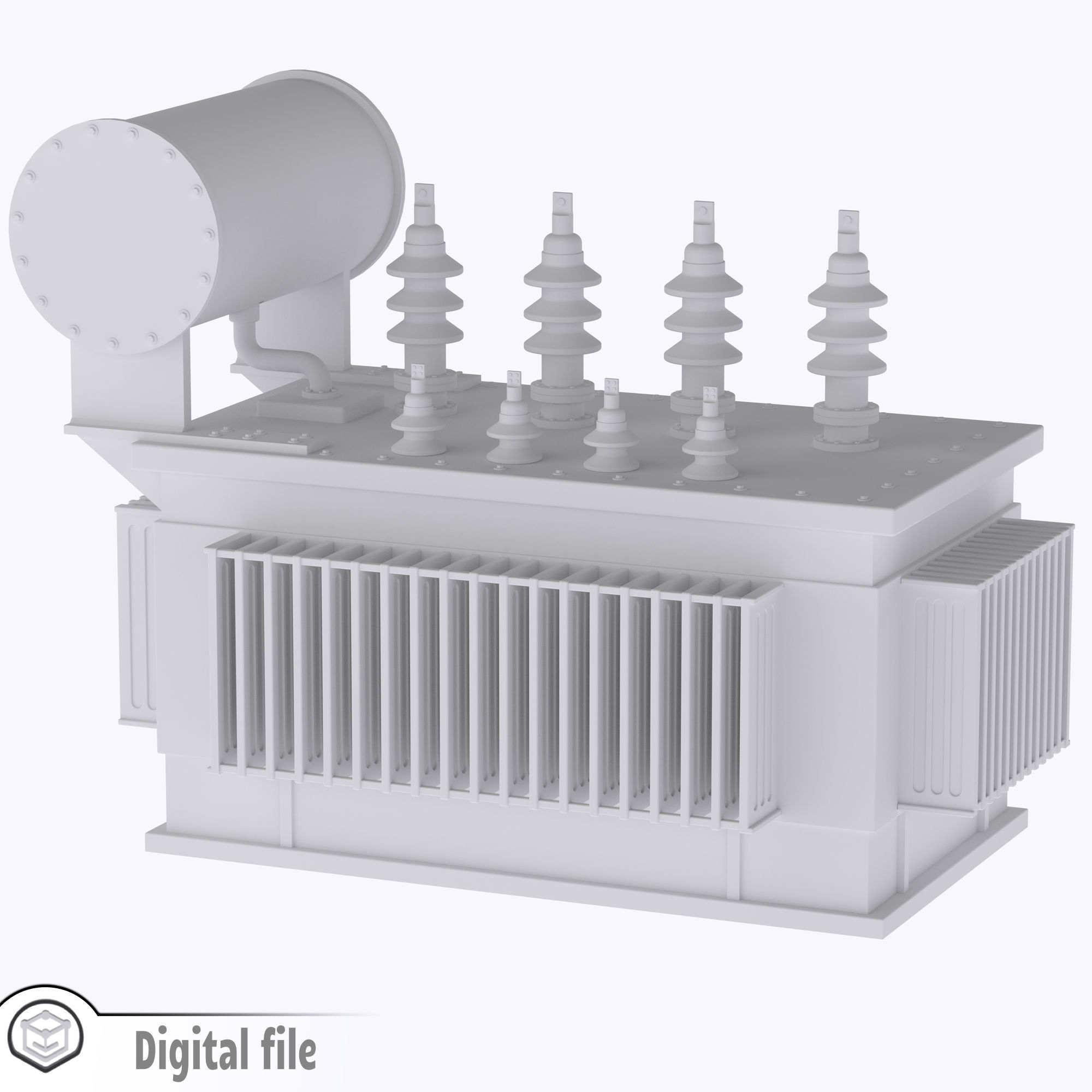 HO Scale Big electrical transformer station train model  3D print model_8