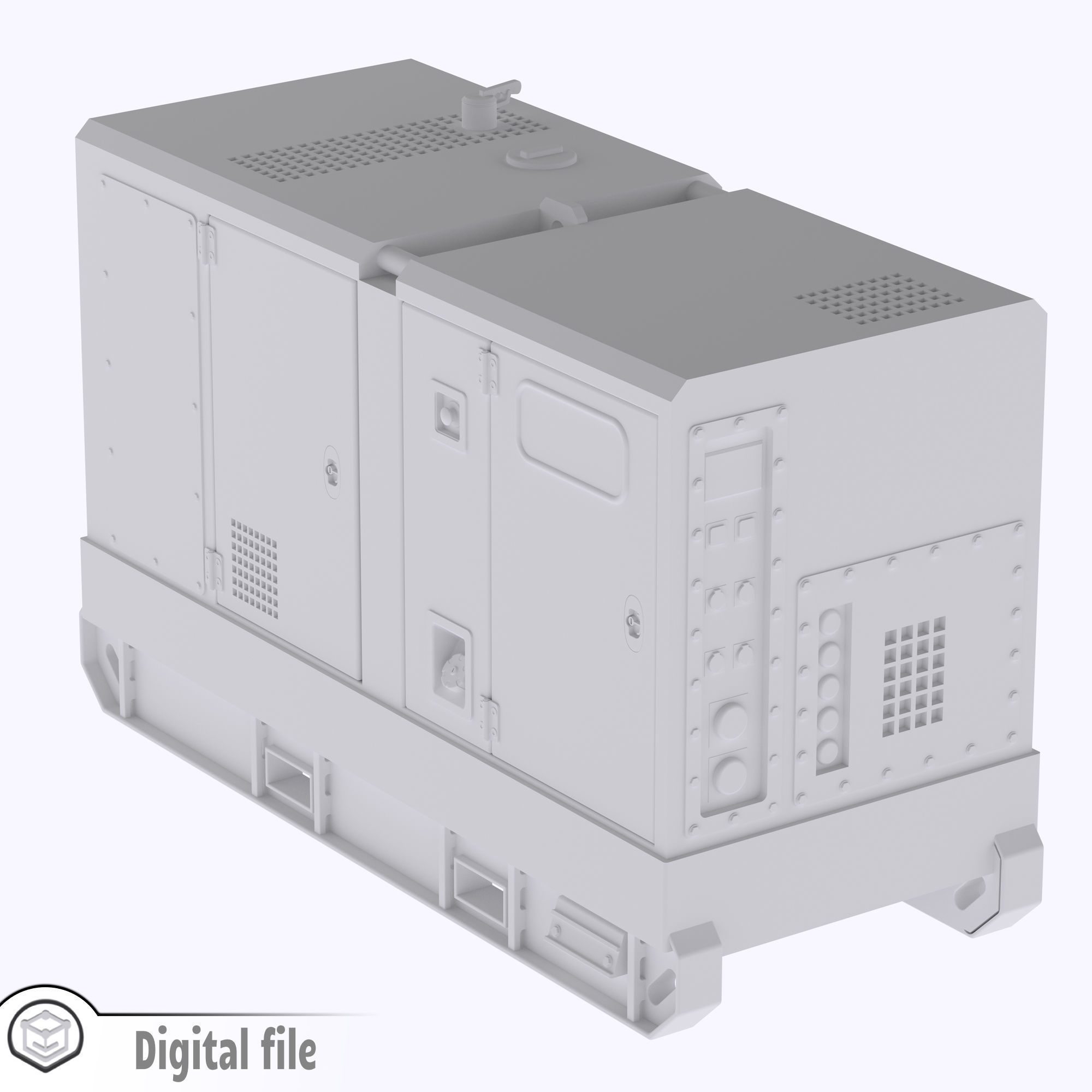 HO Scale Large diesel generator Atlas Copco inspired model 3D print model_4