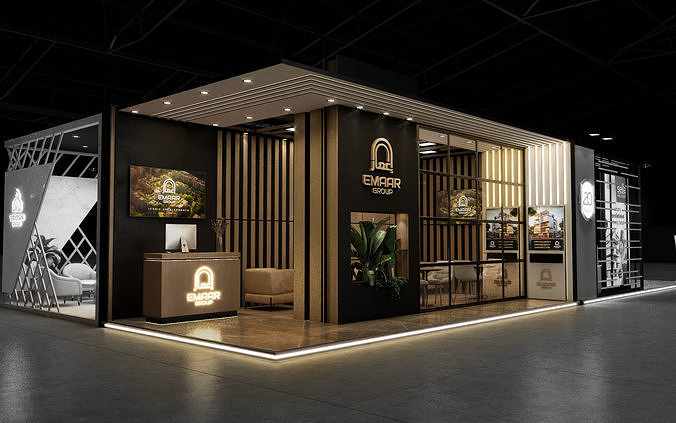 real estate Booth Exhibition Stand 3D model