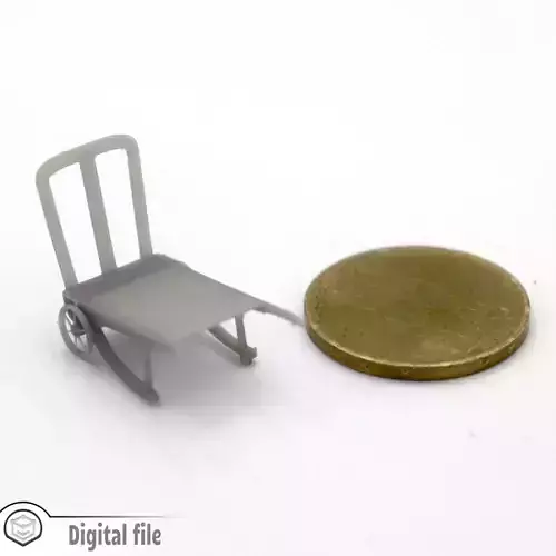 HO Wooden luggage cart train model 