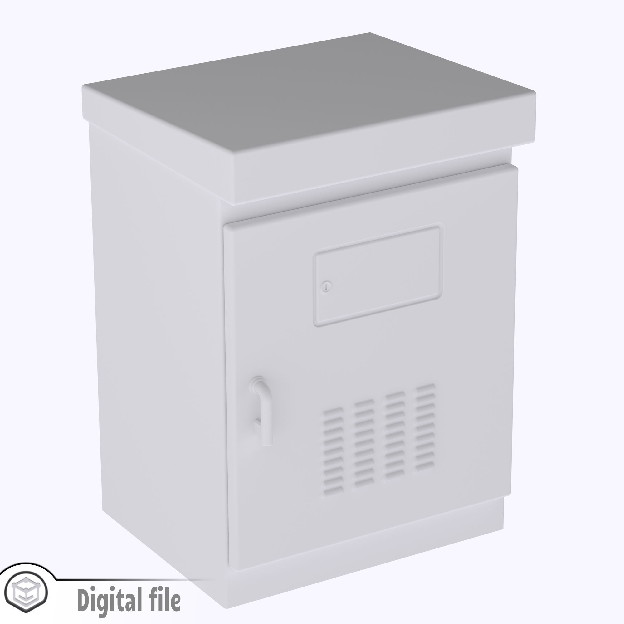 HO Traffic cabinet security train model 3D print model_7