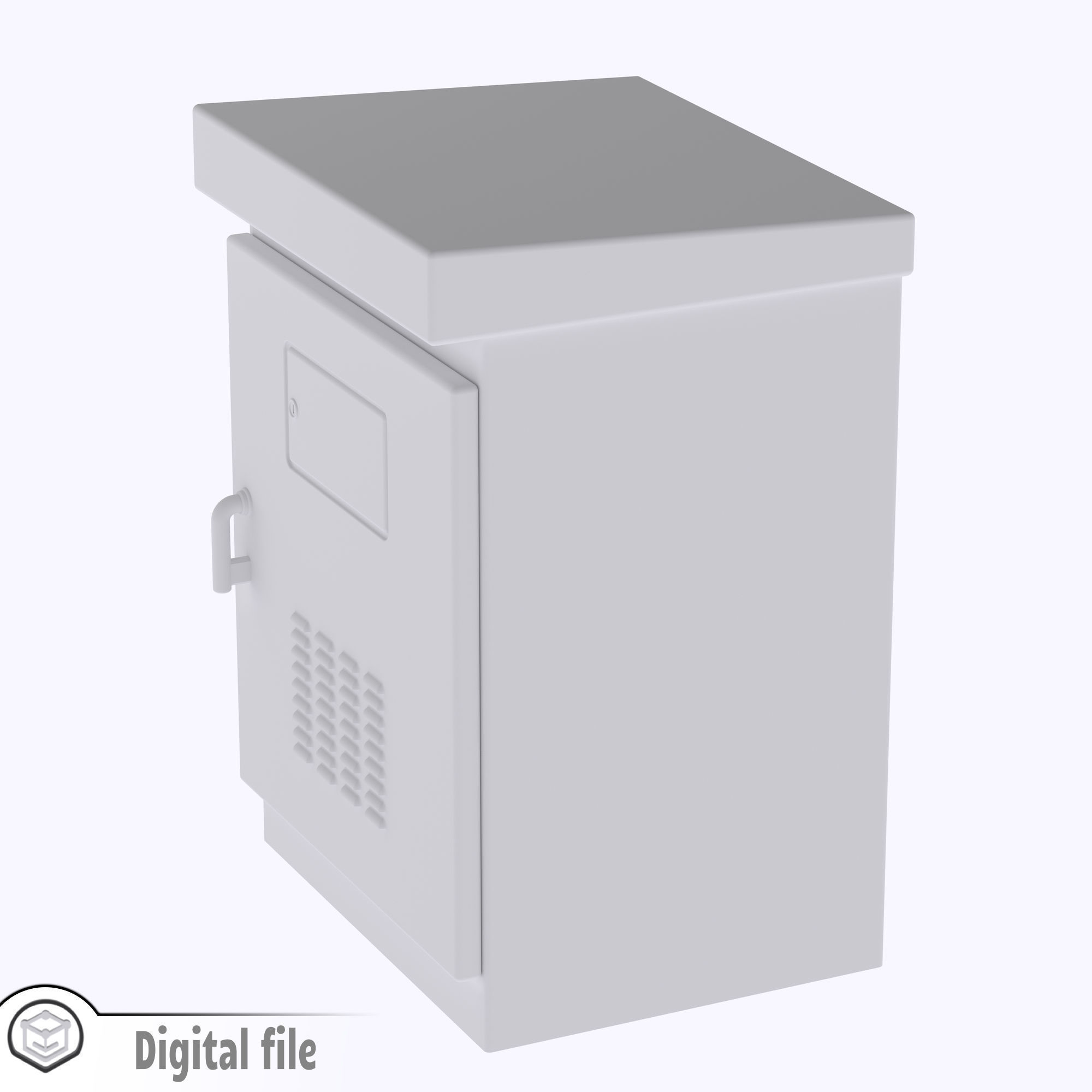 HO Traffic cabinet security train model 3D print model_5