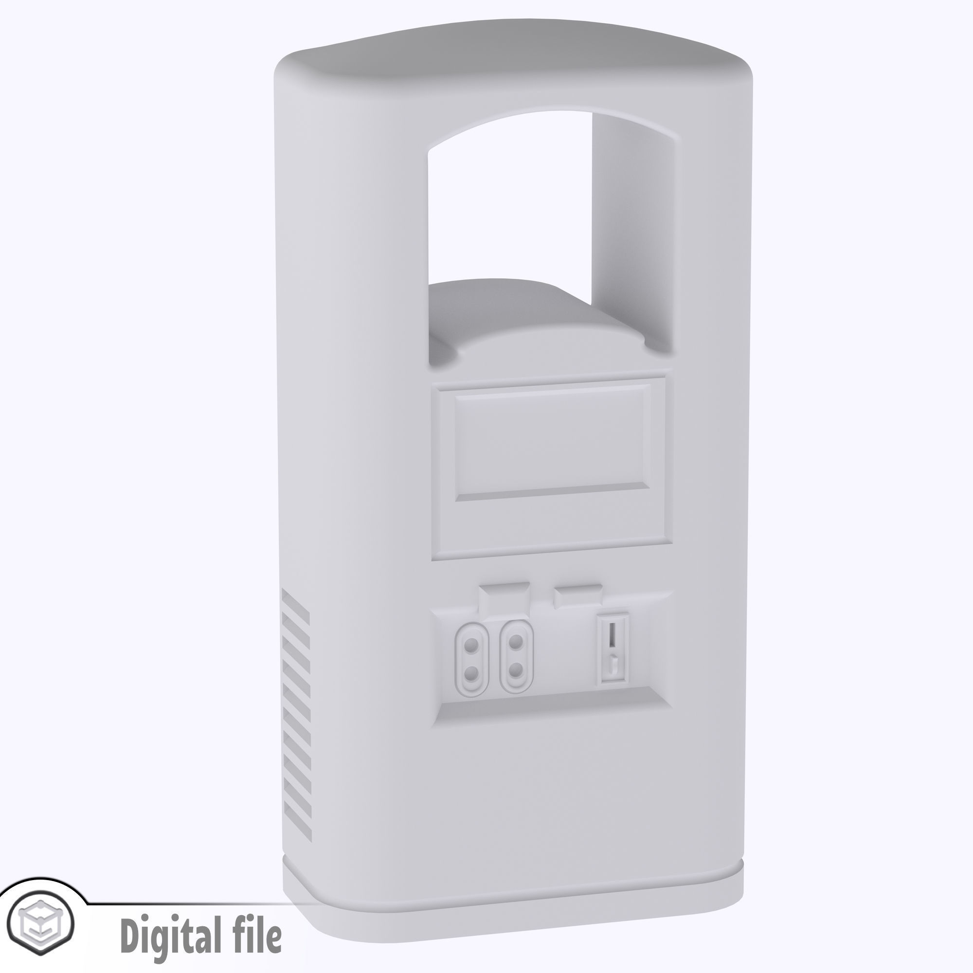 HO Charging station train model 3D print model_7
