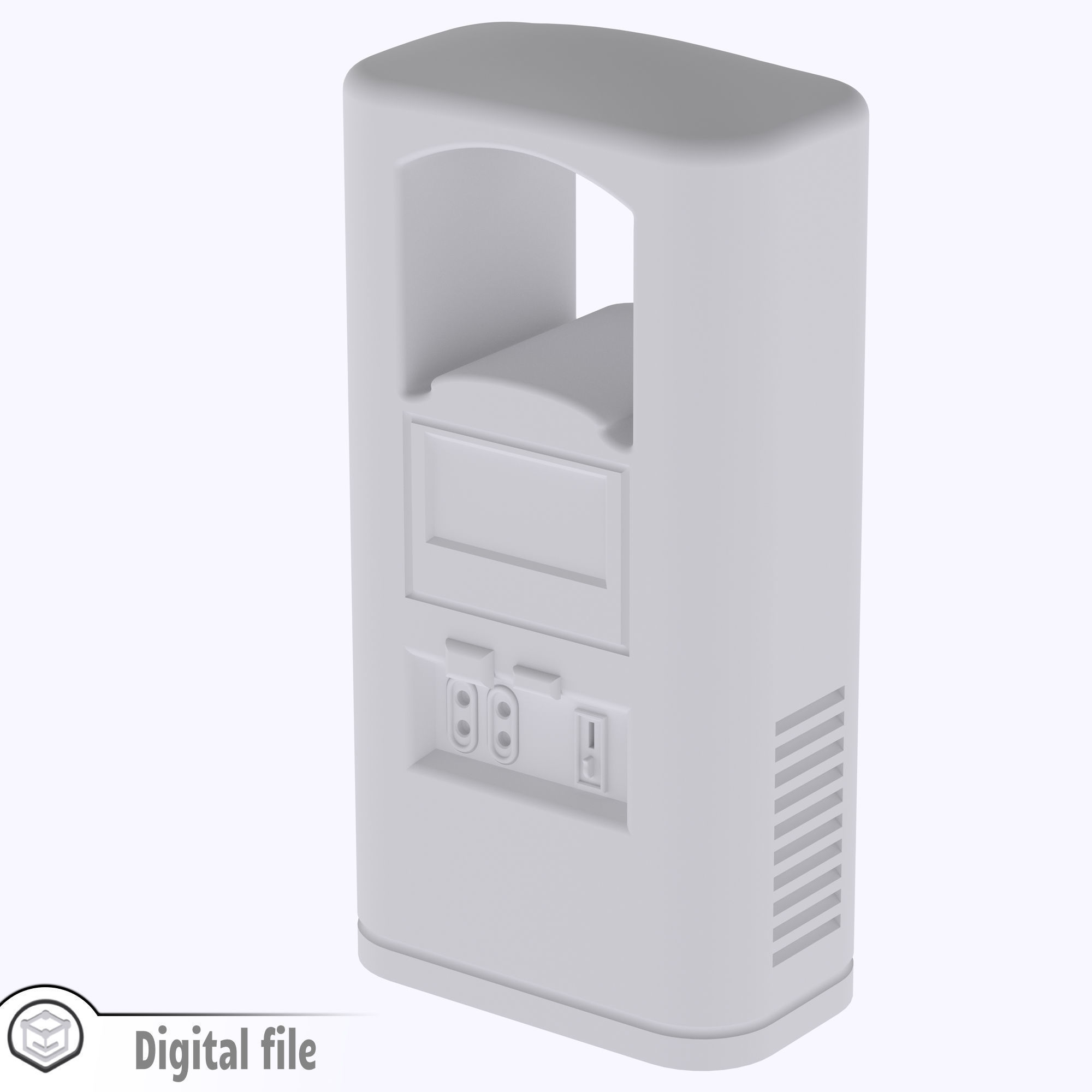 HO Charging station train model 3D print model_4