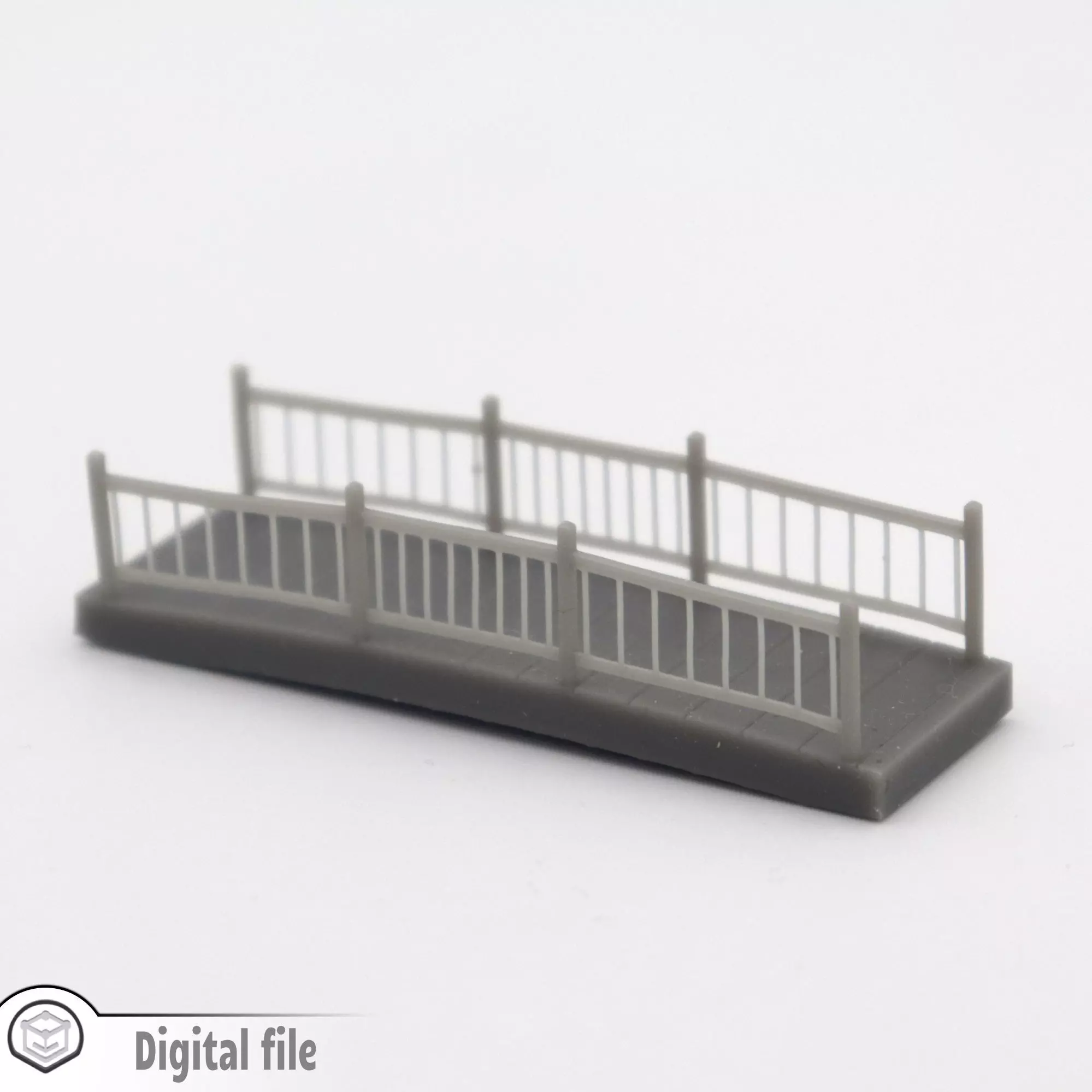 HO Small bridge 2 train model 3D print model