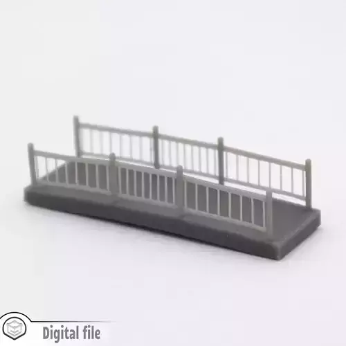 HO Small bridge 2 train model  3D print model