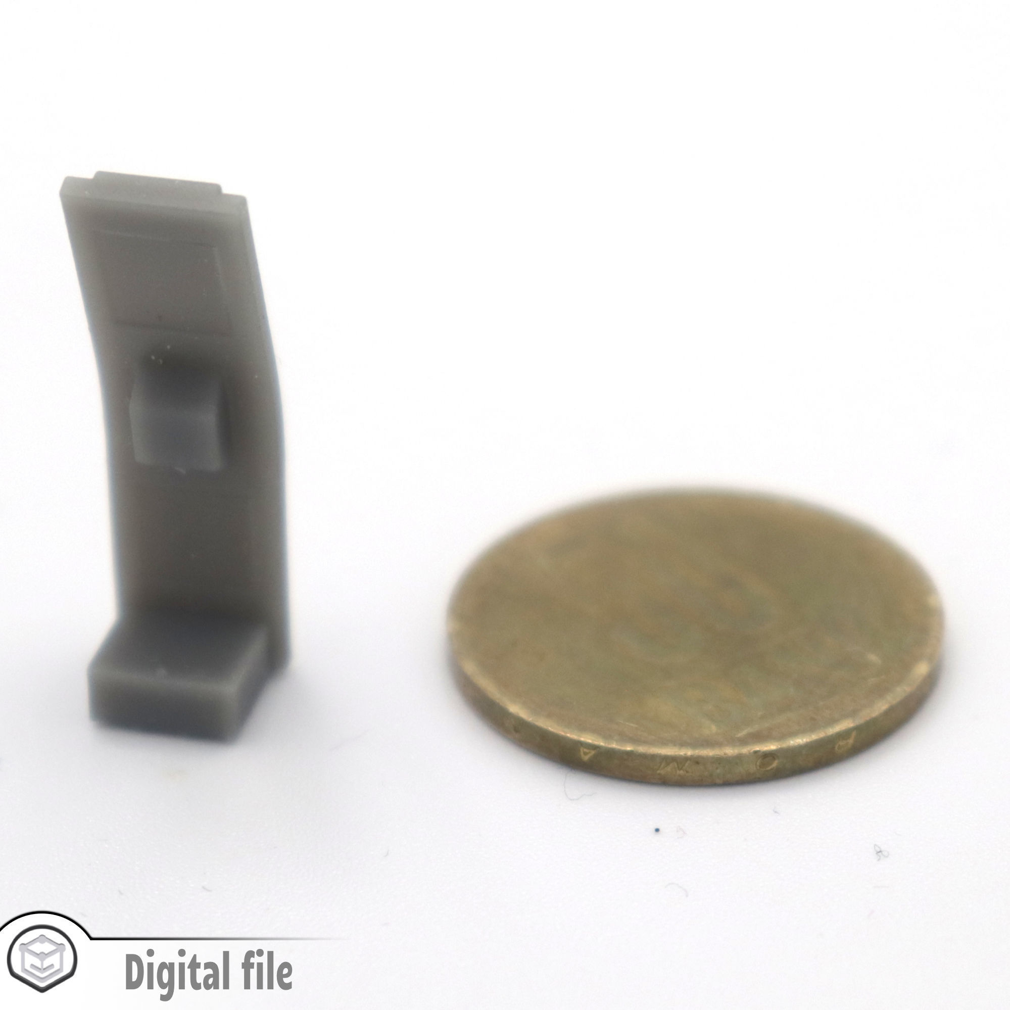 HO Ticket machine train model 3D print model_4