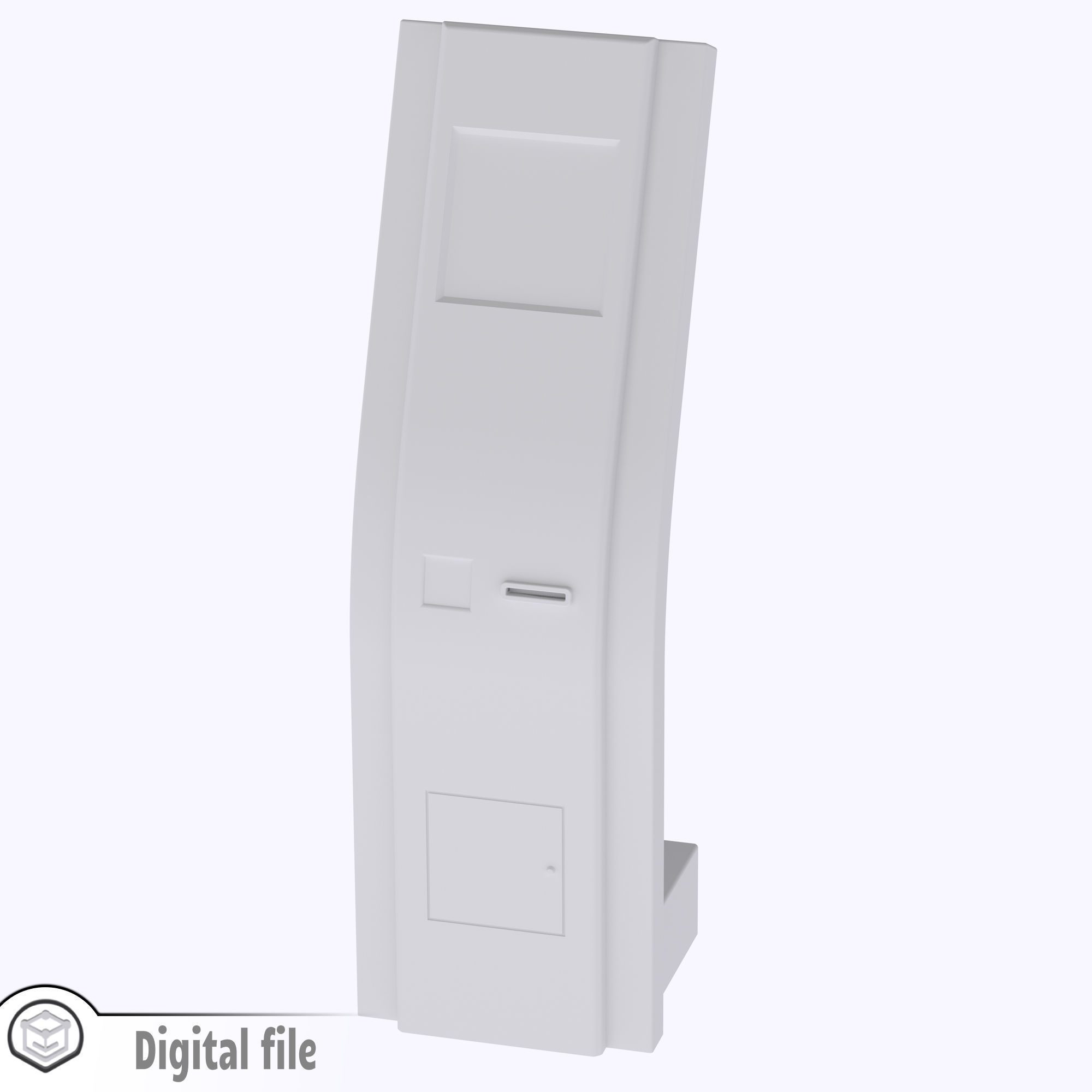 HO Ticket machine train model 3D print model_8