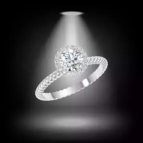 ROUND CUT SOLITER DIAMOND RING