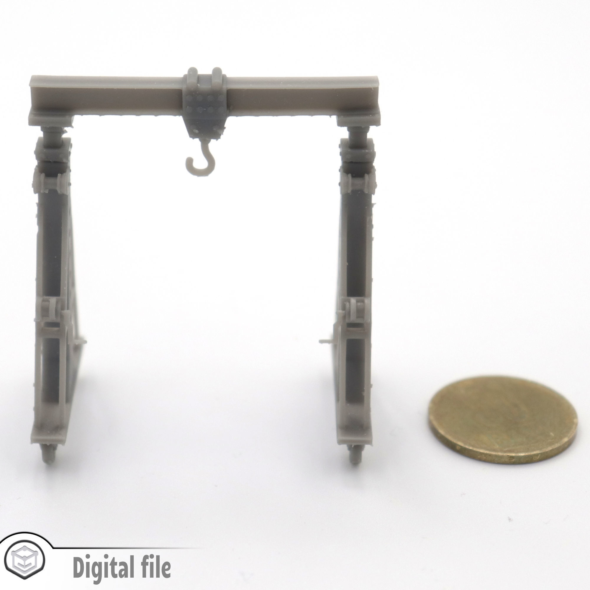 HO Small gantry crane train model 3D print model_3