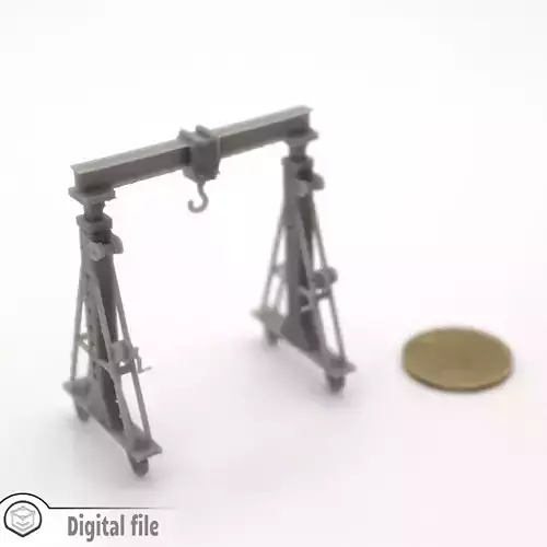 HO Small gantry crane train model  3D print model