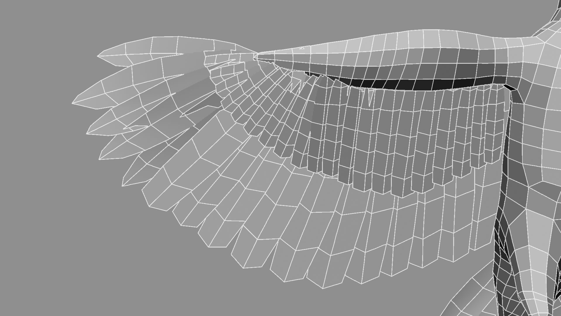 Pileated Woodpecker Animation and Rigging 3D model_37