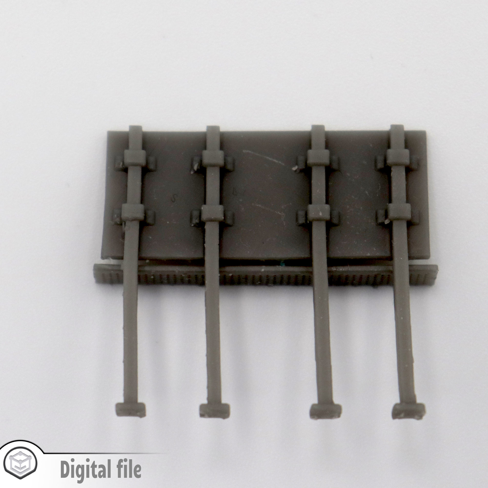 HO Metal billboard train model 3D print model_2