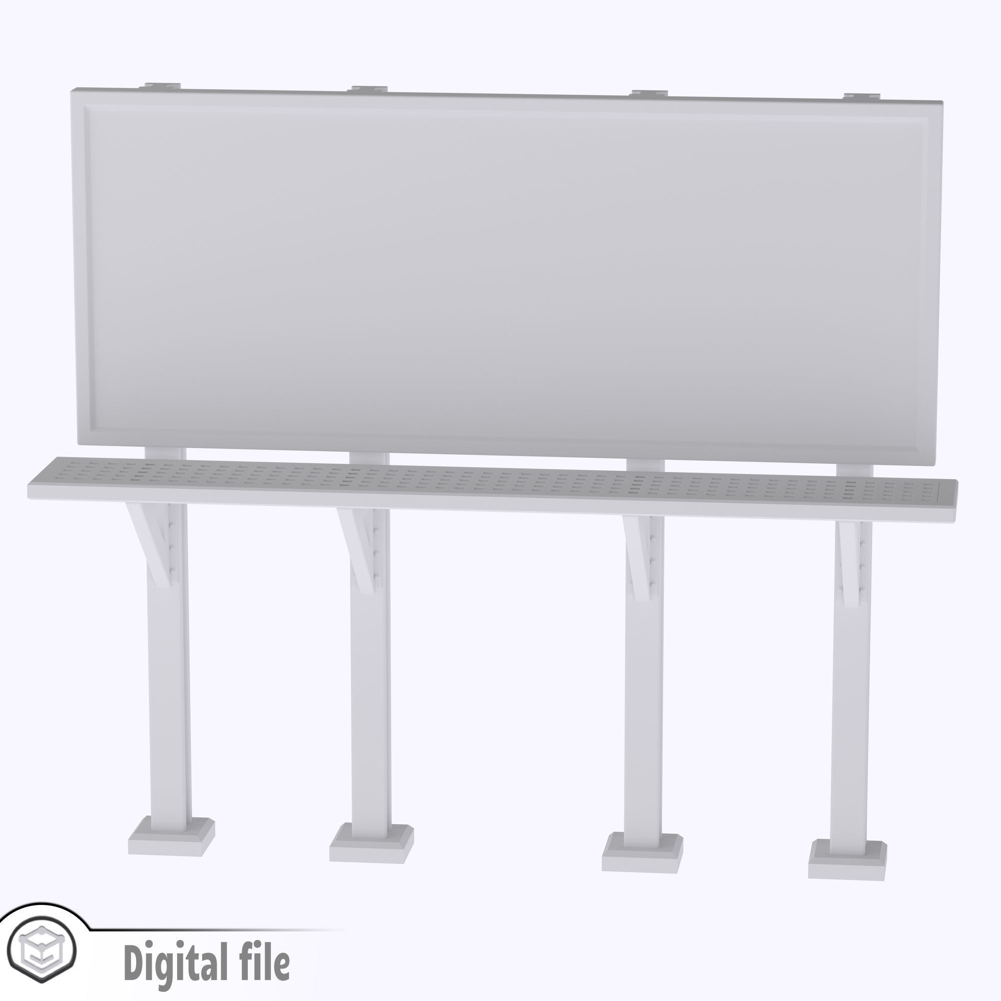 HO Metal billboard train model 3D print model_3