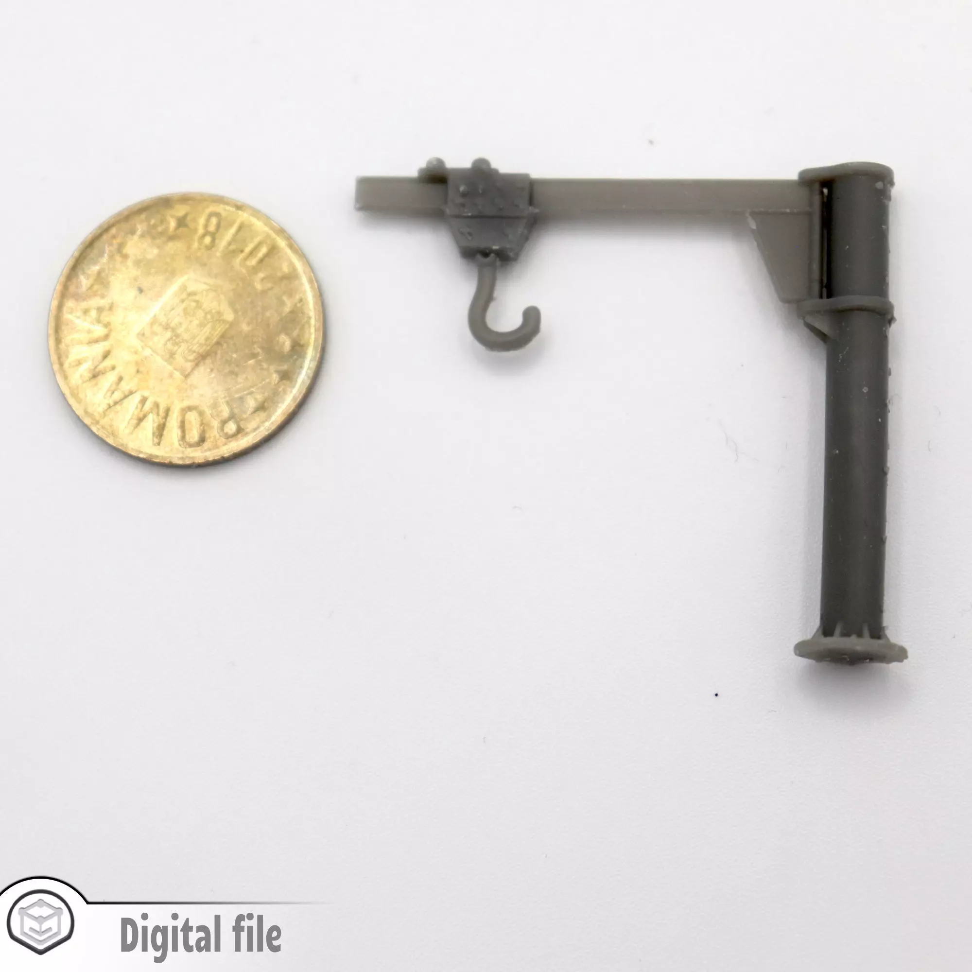 HO Manual jib crane train model 3D print model