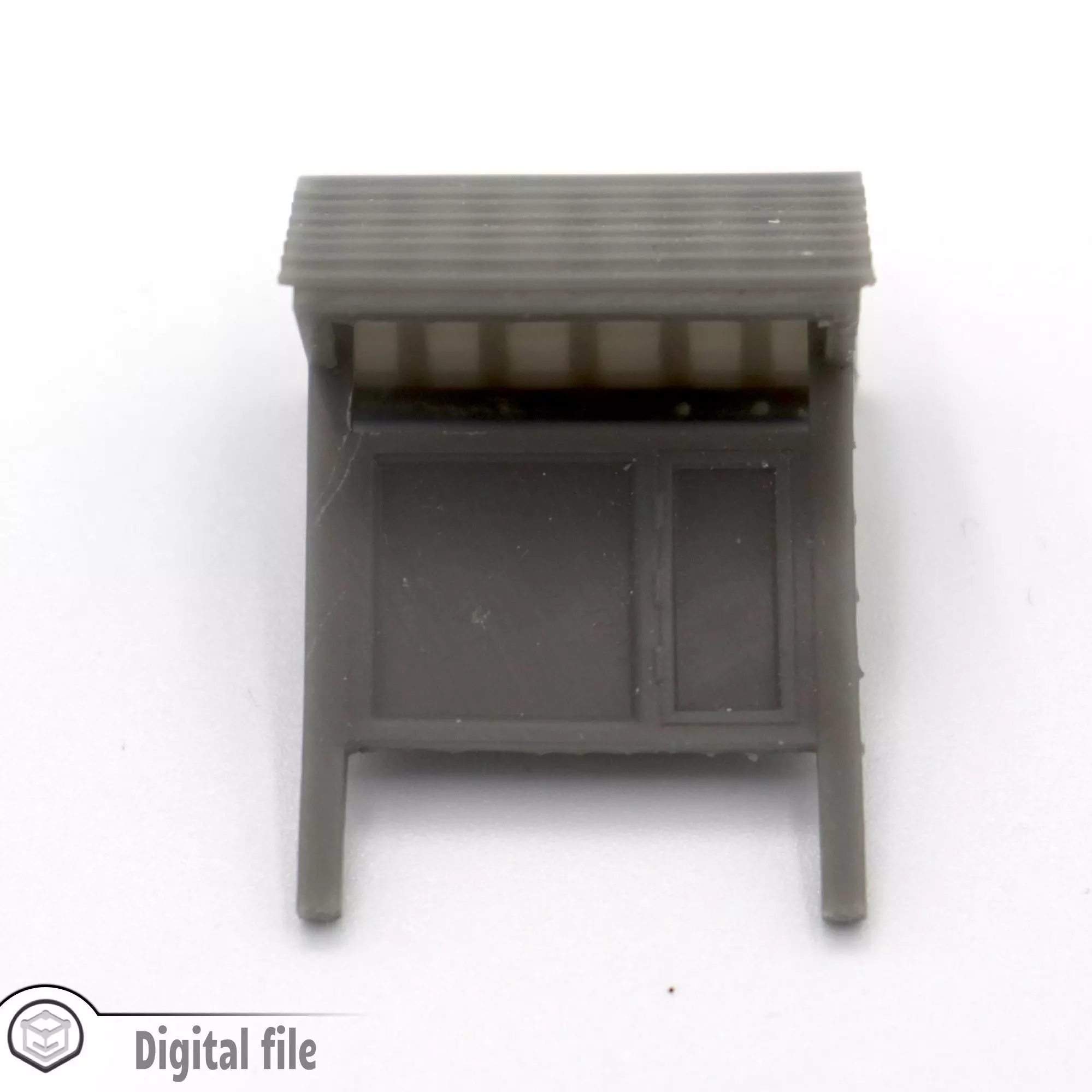 HO Wooden information board train model 3D print model