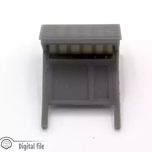 HO Wooden information board train model  3D print model