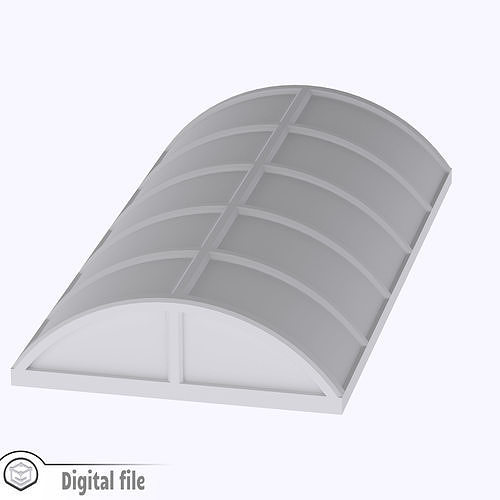 HO Long dome skylight train model  3D print model