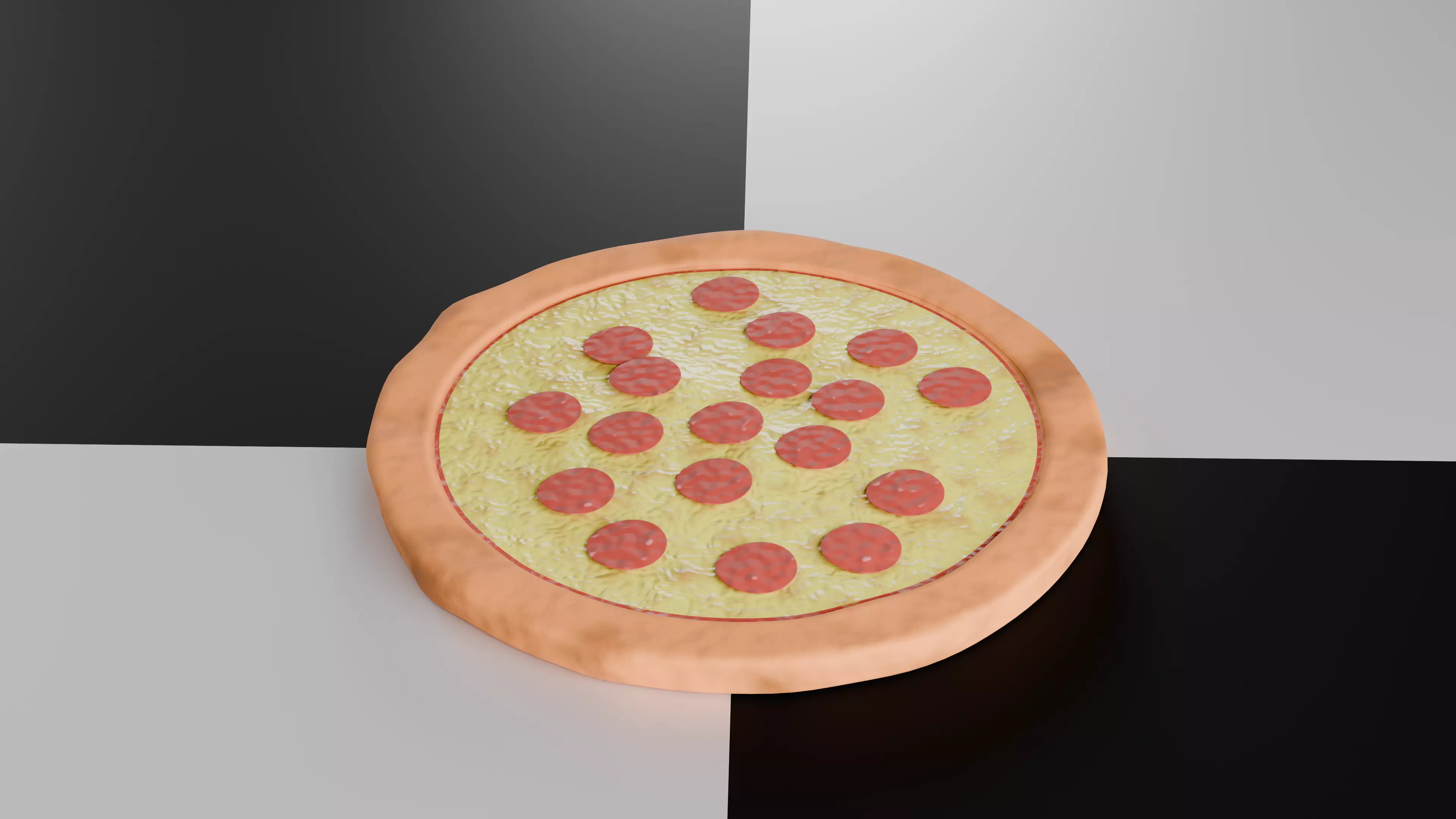 Pepperoni Pizza Model 3D model_0
