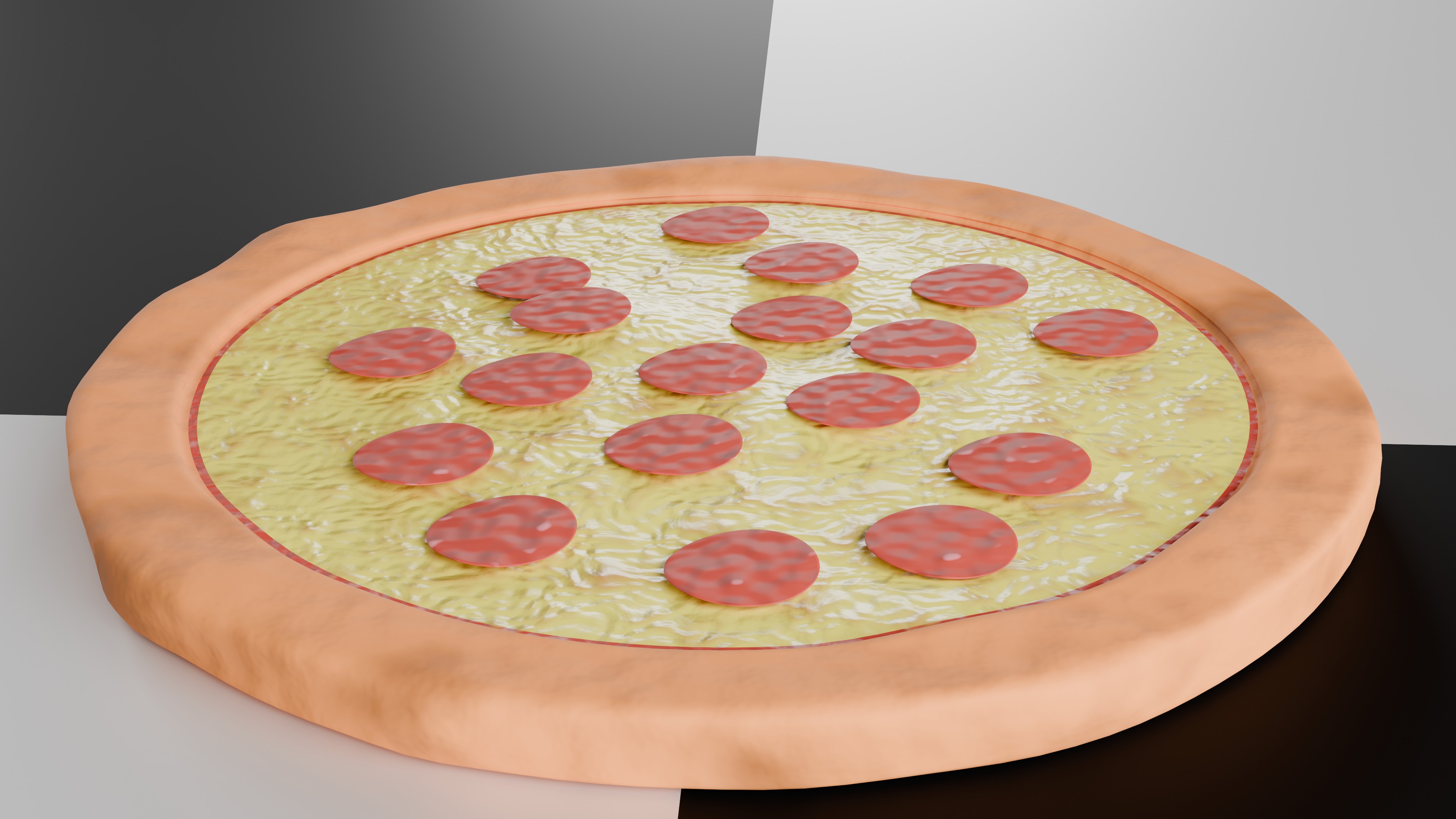 Pepperoni Pizza Model 3D model_4