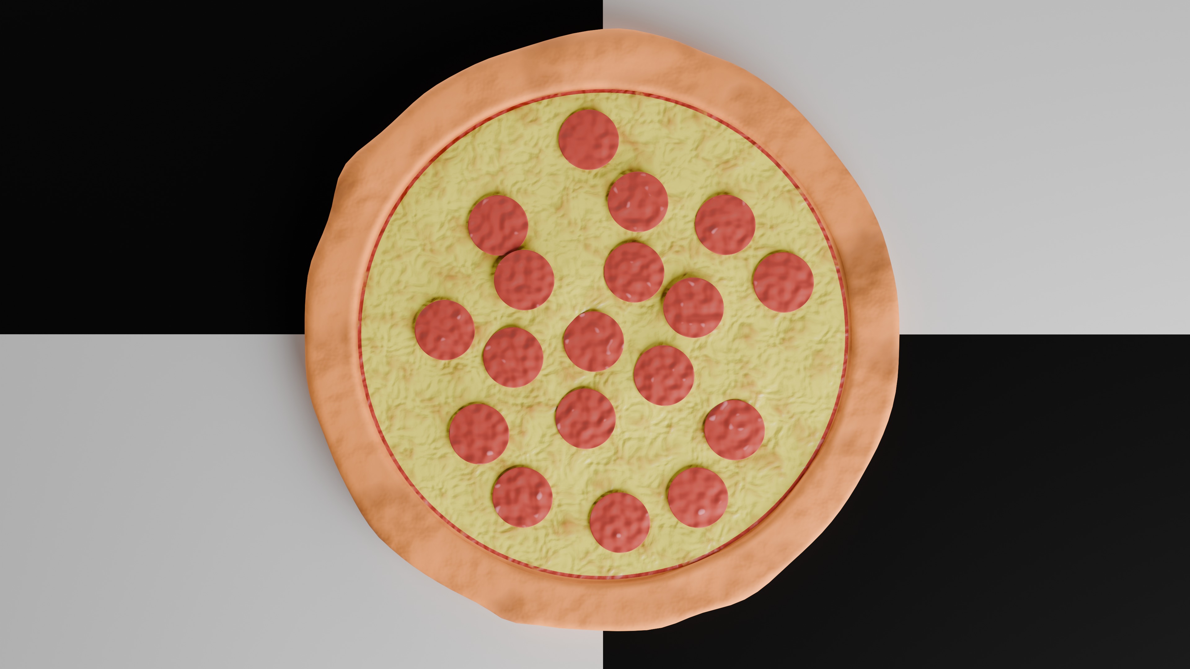 Pepperoni Pizza Model 3D model_2