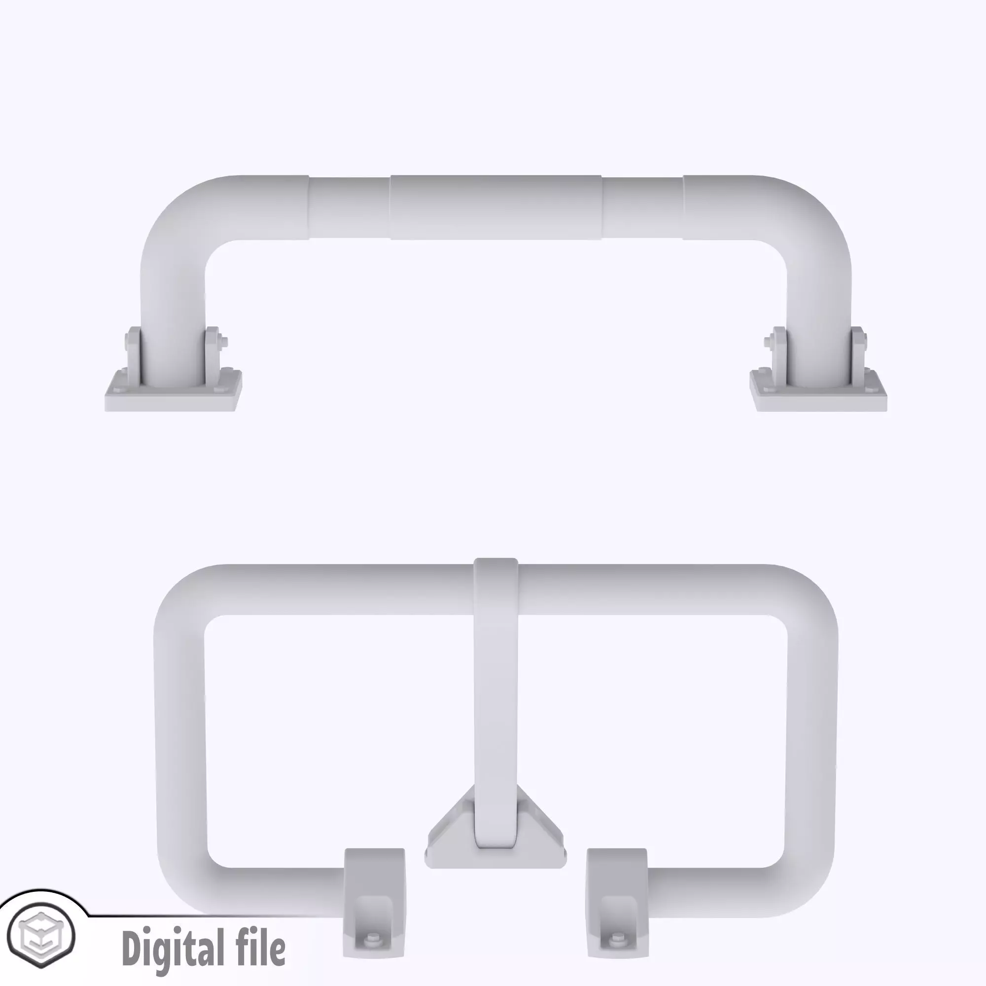 HO Set of 2 parking space barrier 2 train model 3D print model