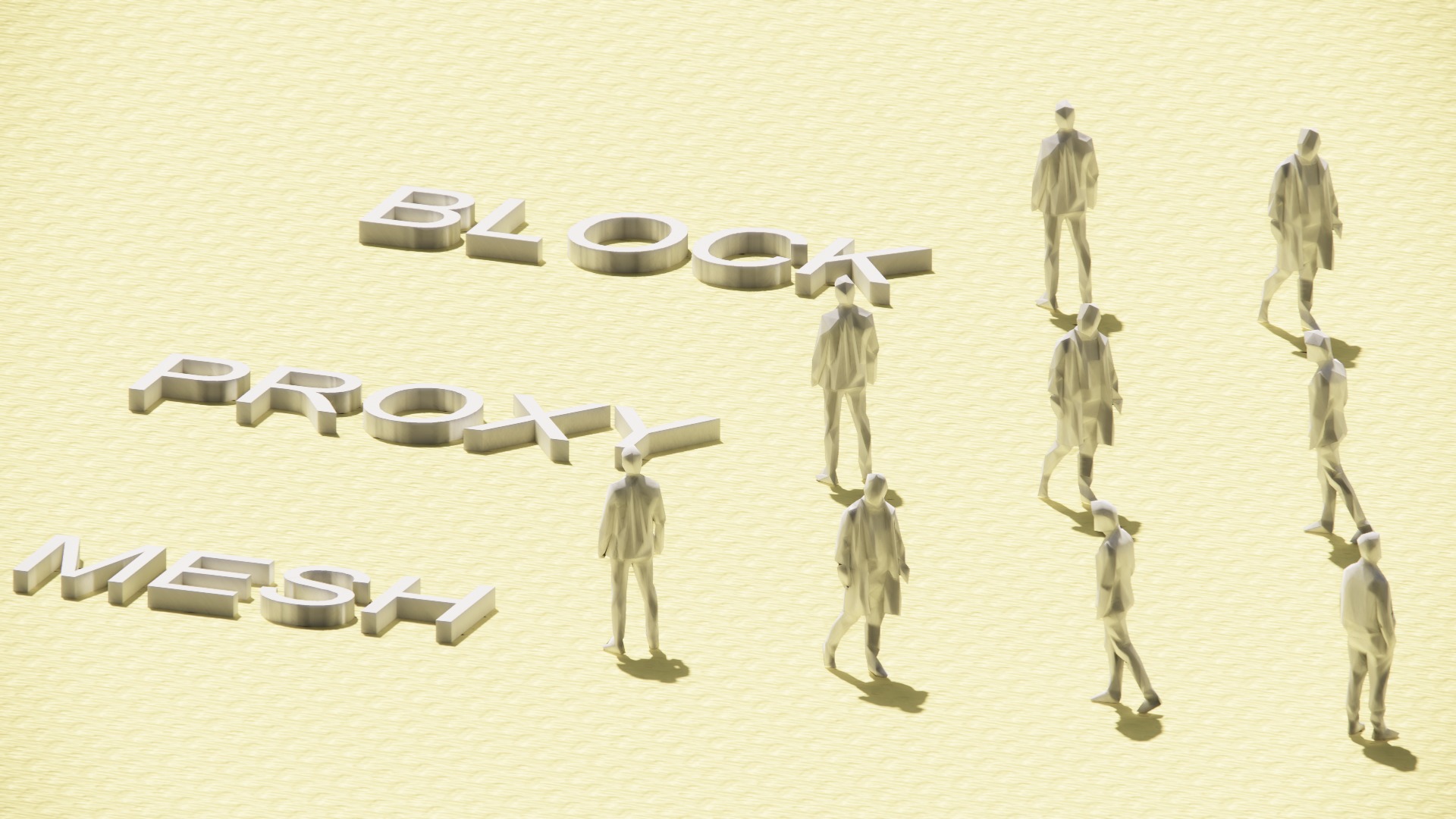 Axonometric People Pack for Architectural Visualization Low-poly 3D model_1