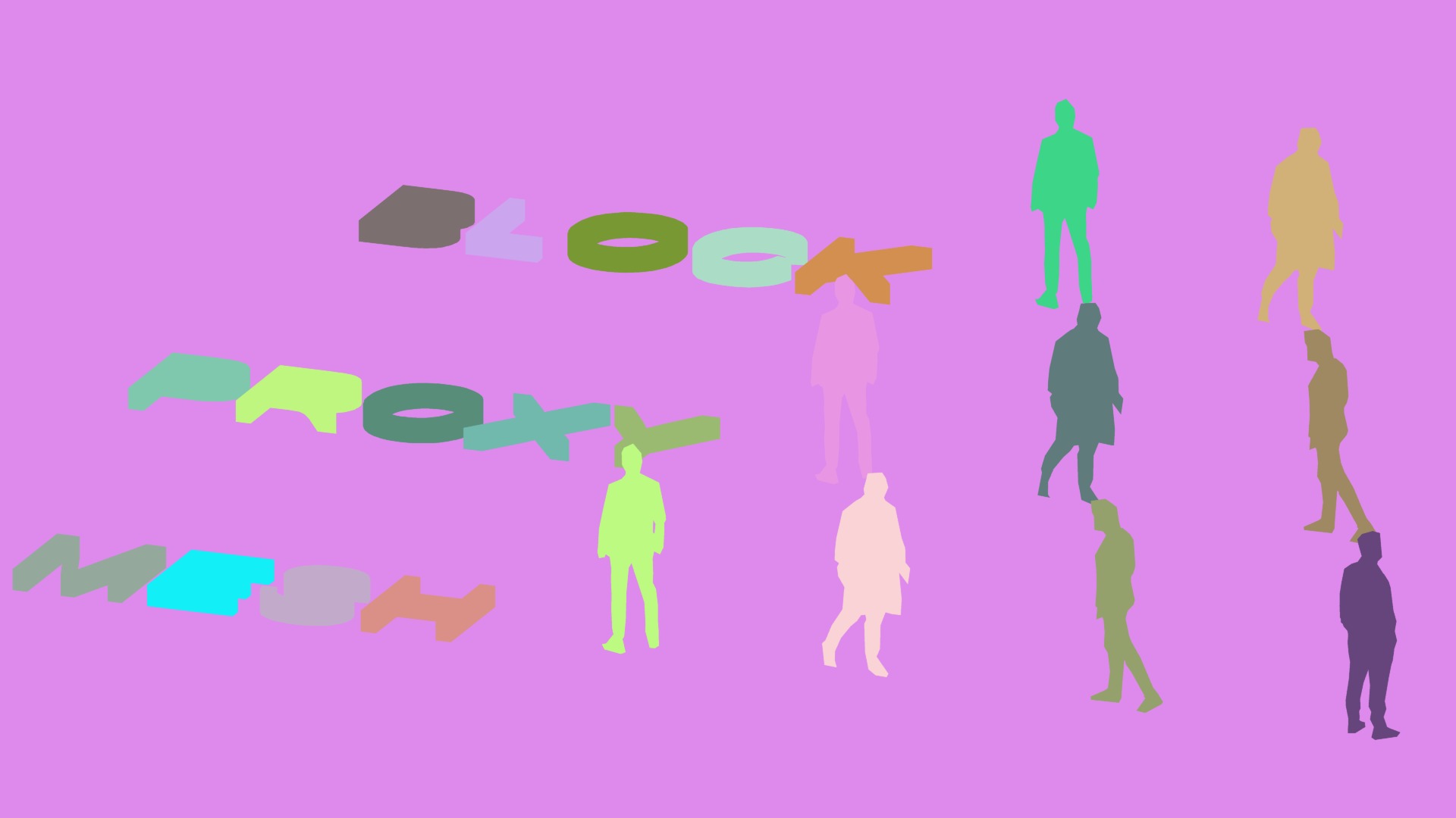 Axonometric People Pack for Architectural Visualization Low-poly 3D model_4