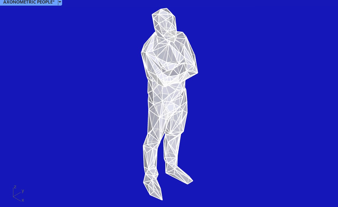 Axonometric People Pack for Architectural Visualization Low-poly 3D model_3