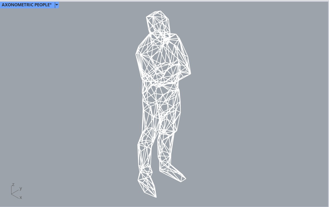 Axonometric People Pack for Architectural Visualization Low-poly 3D model_2