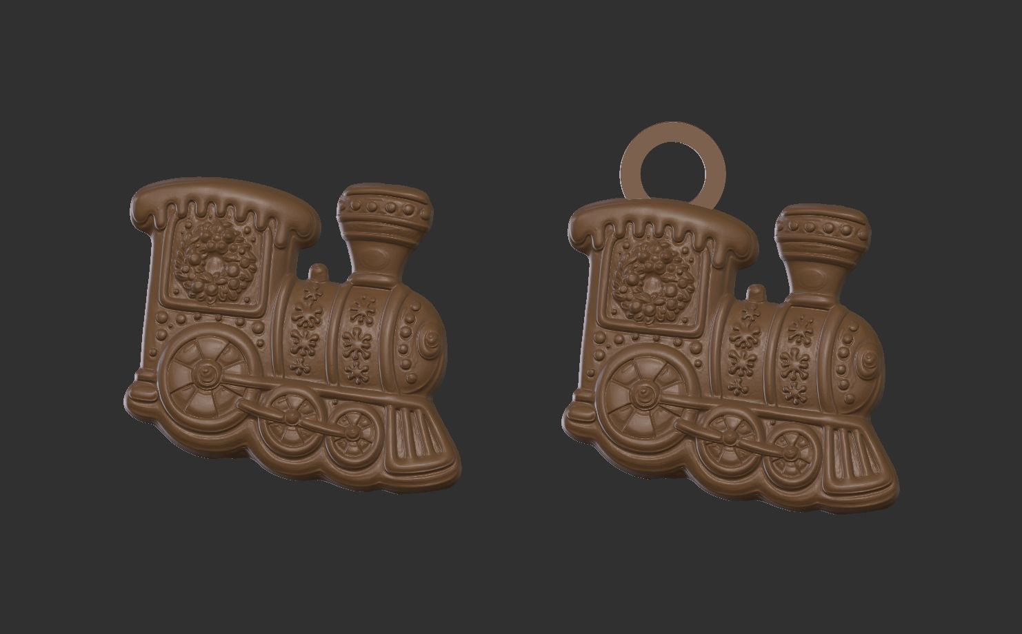 christmas train cookie decor 3D print model_15