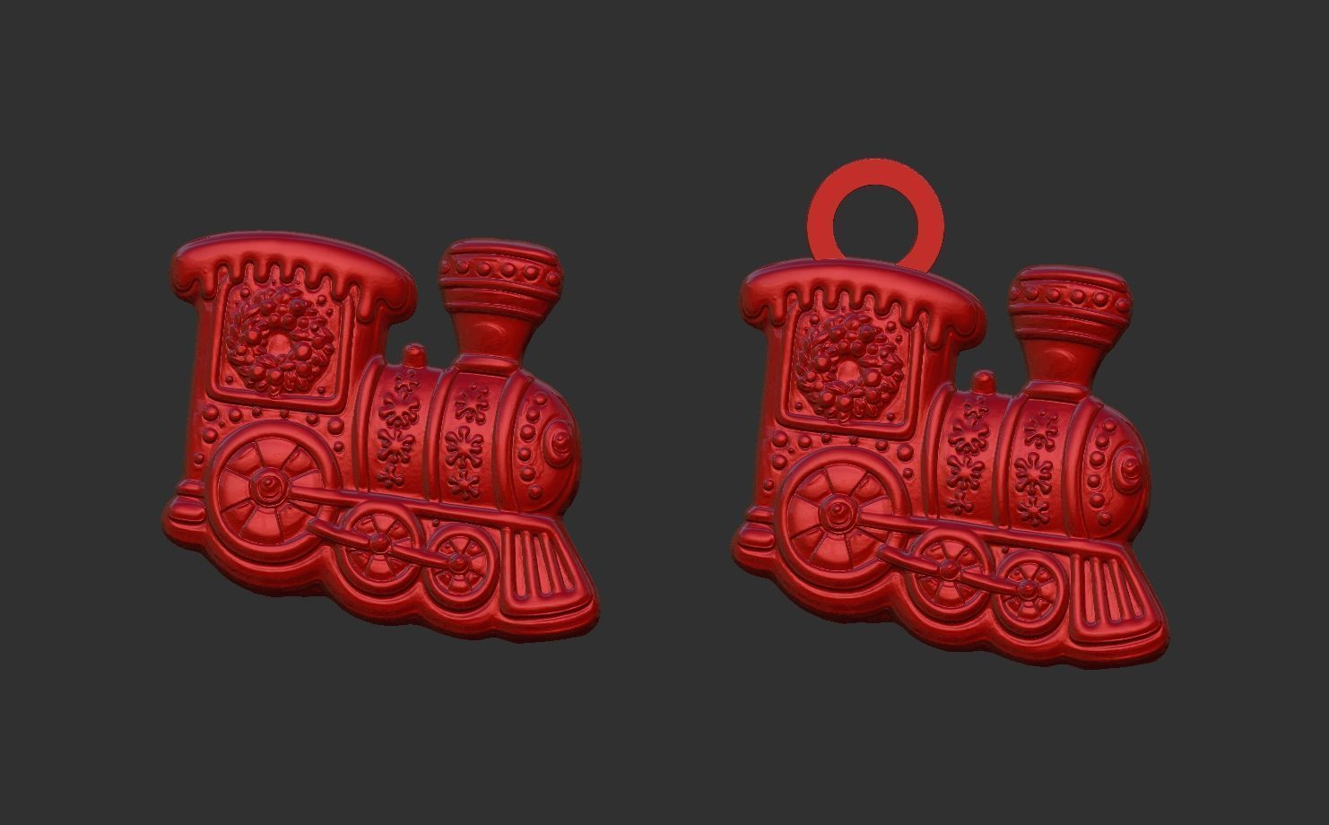 christmas train cookie decor 3D print model_6