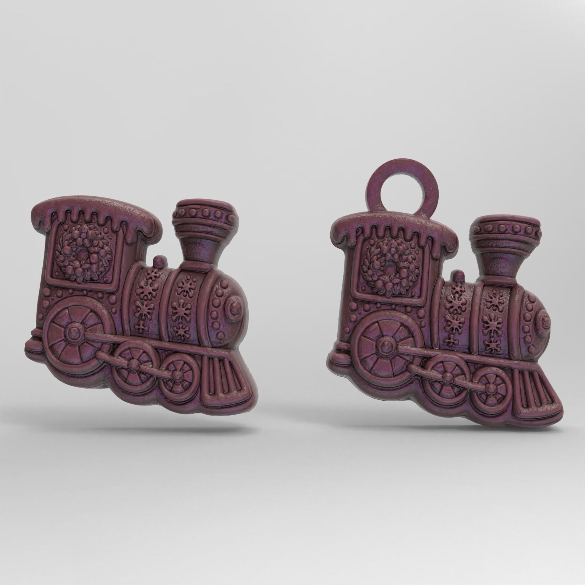 christmas train cookie decor 3D print model_2
