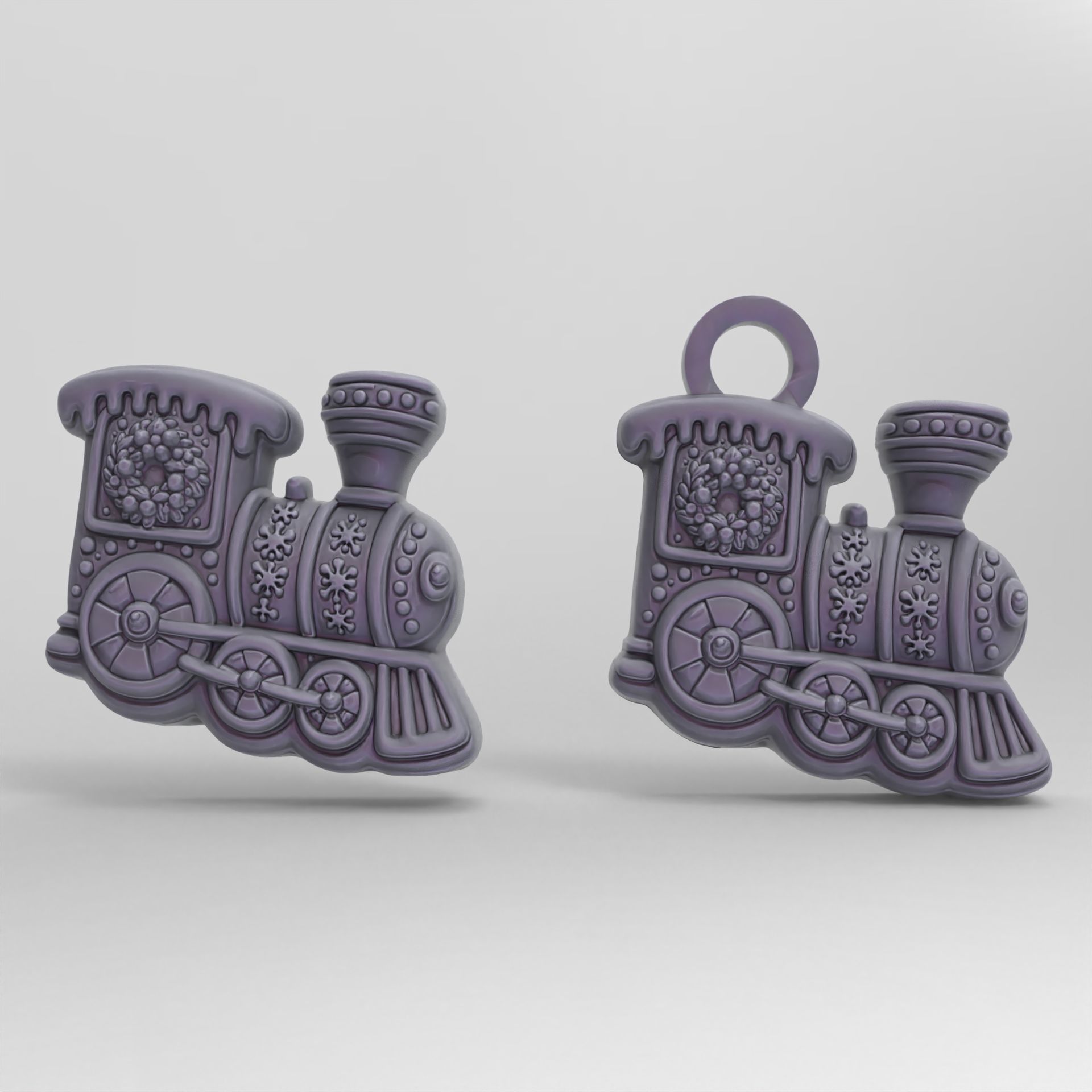 christmas train cookie decor 3D print model_1