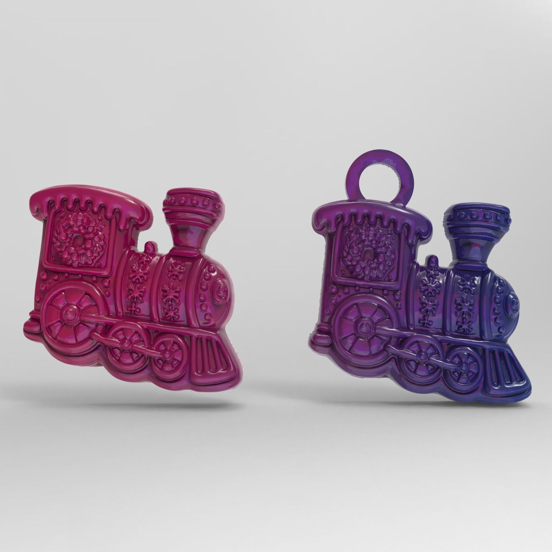 christmas train cookie decor 3D print model_3