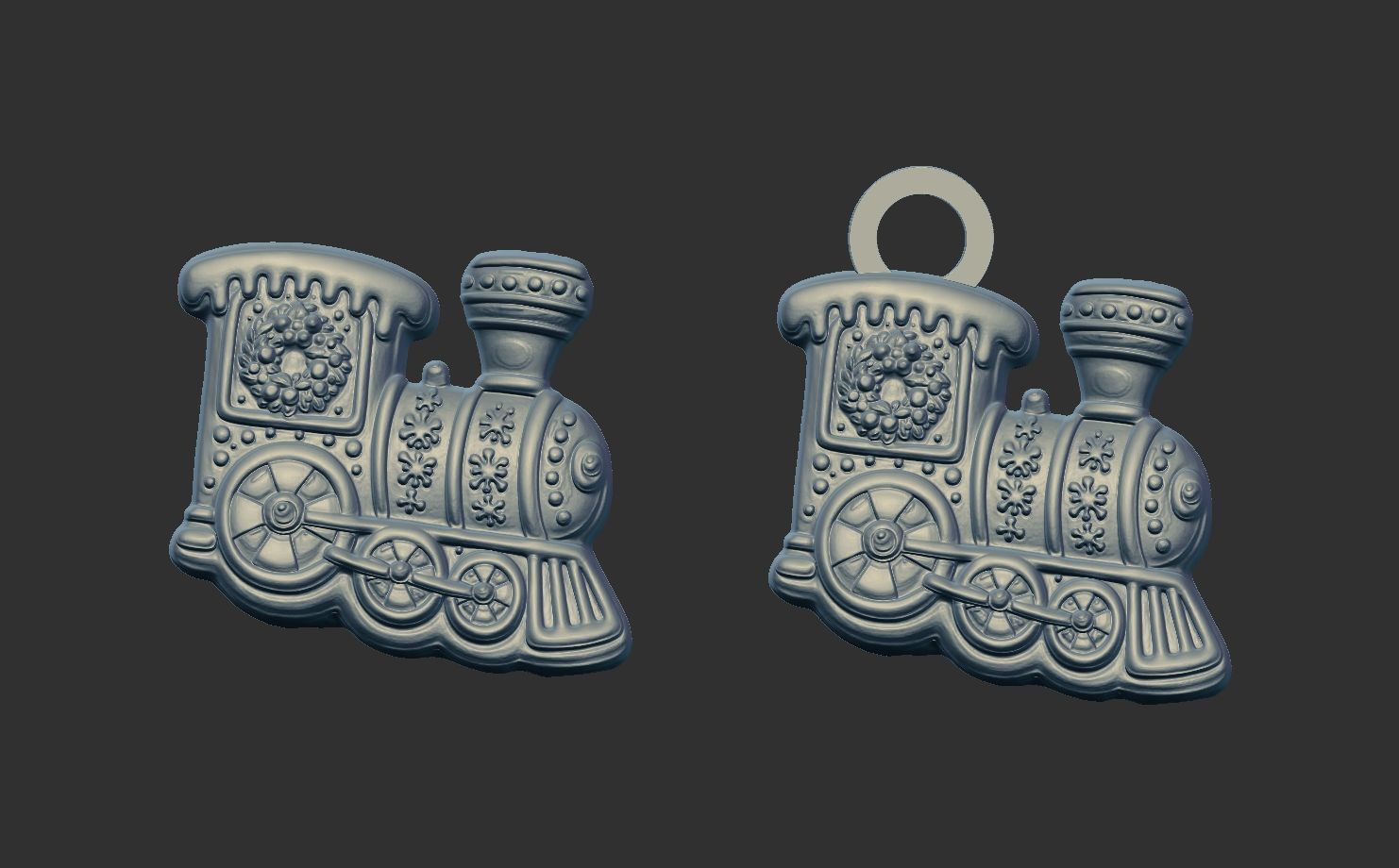 christmas train cookie decor 3D print model_13