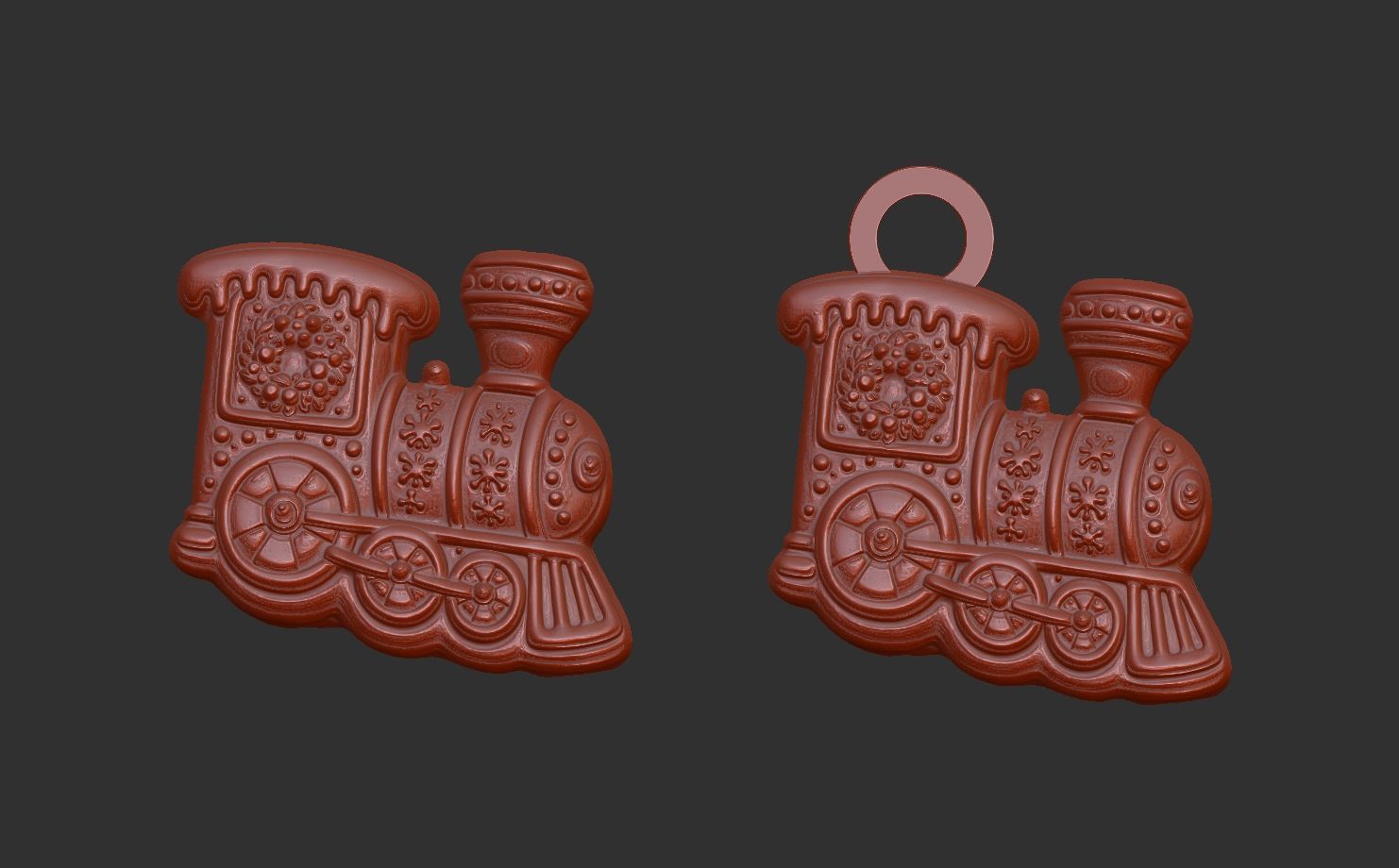 christmas train cookie decor 3D print model_12