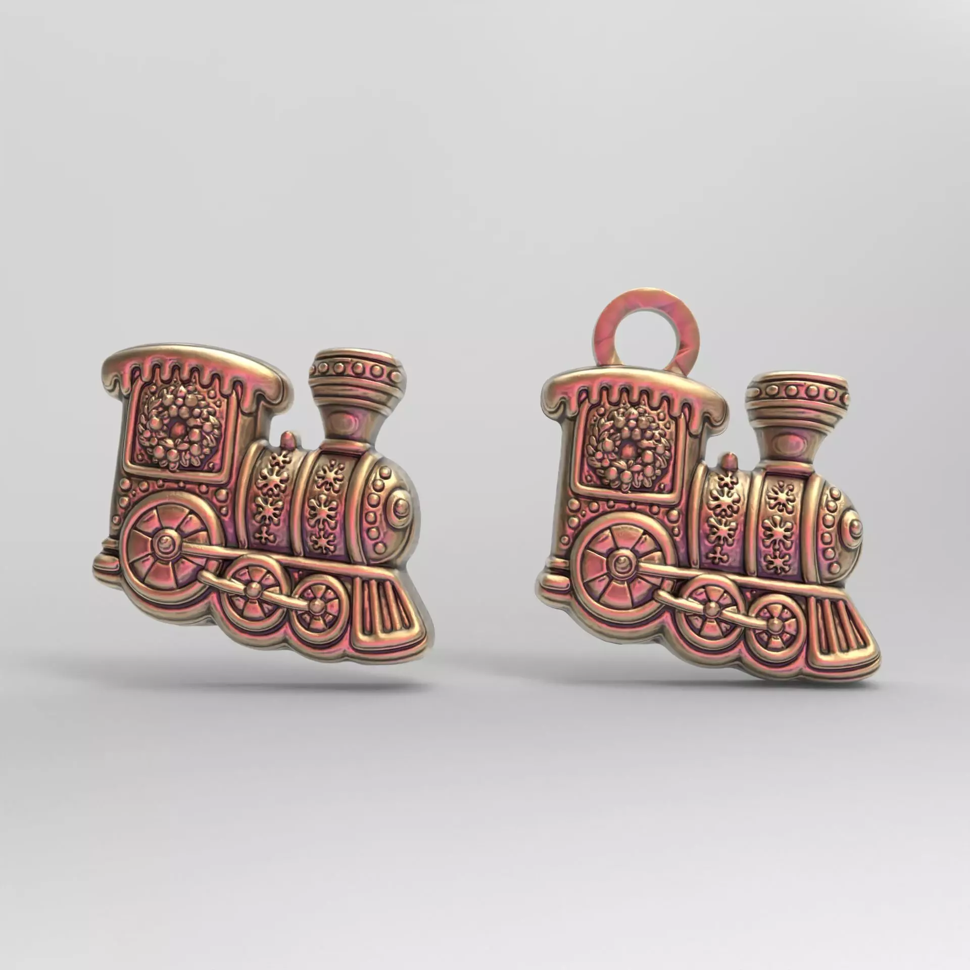 christmas train cookie decor 3D print model_0