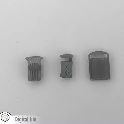 HO Set of 3 recycle bin train model  3D print model