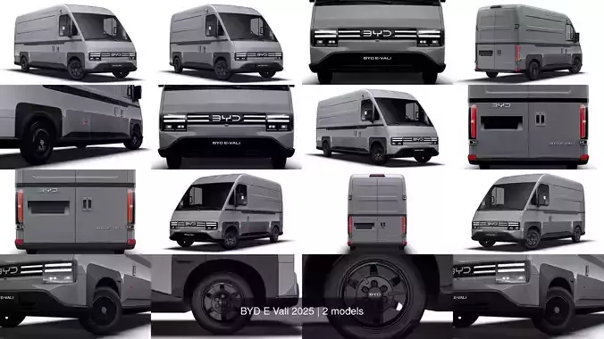 BYD E Vali 2025 3D Model Collection