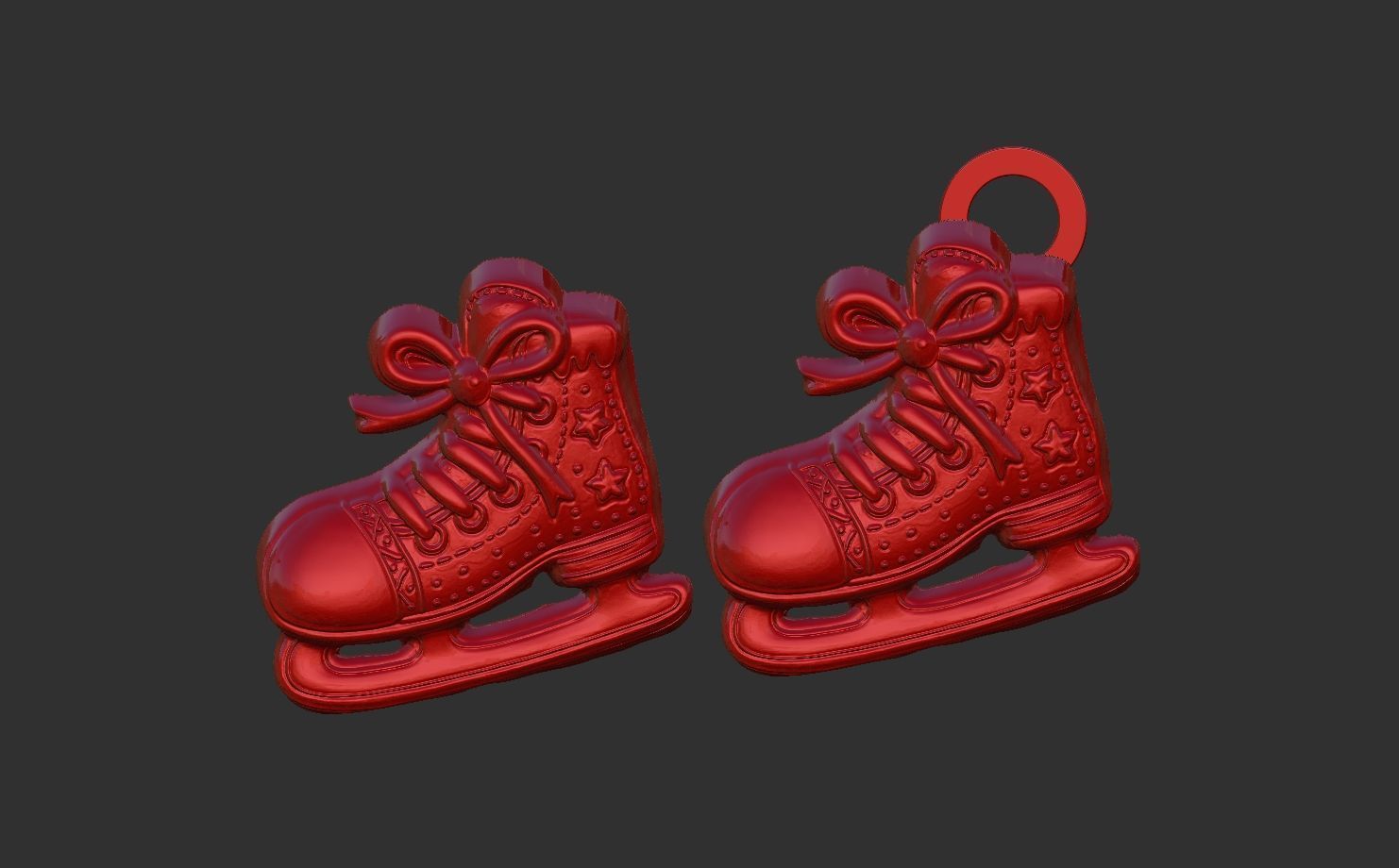 Skate shoe christmas cookie decor  3D print model_6