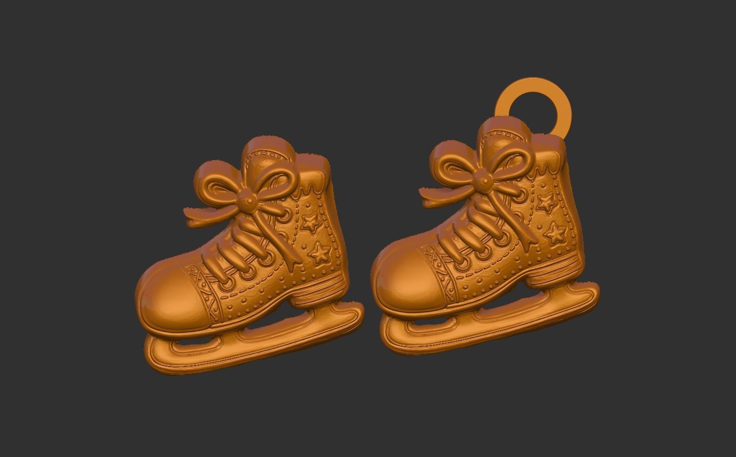 Skate shoe christmas cookie decor  3D print model_14