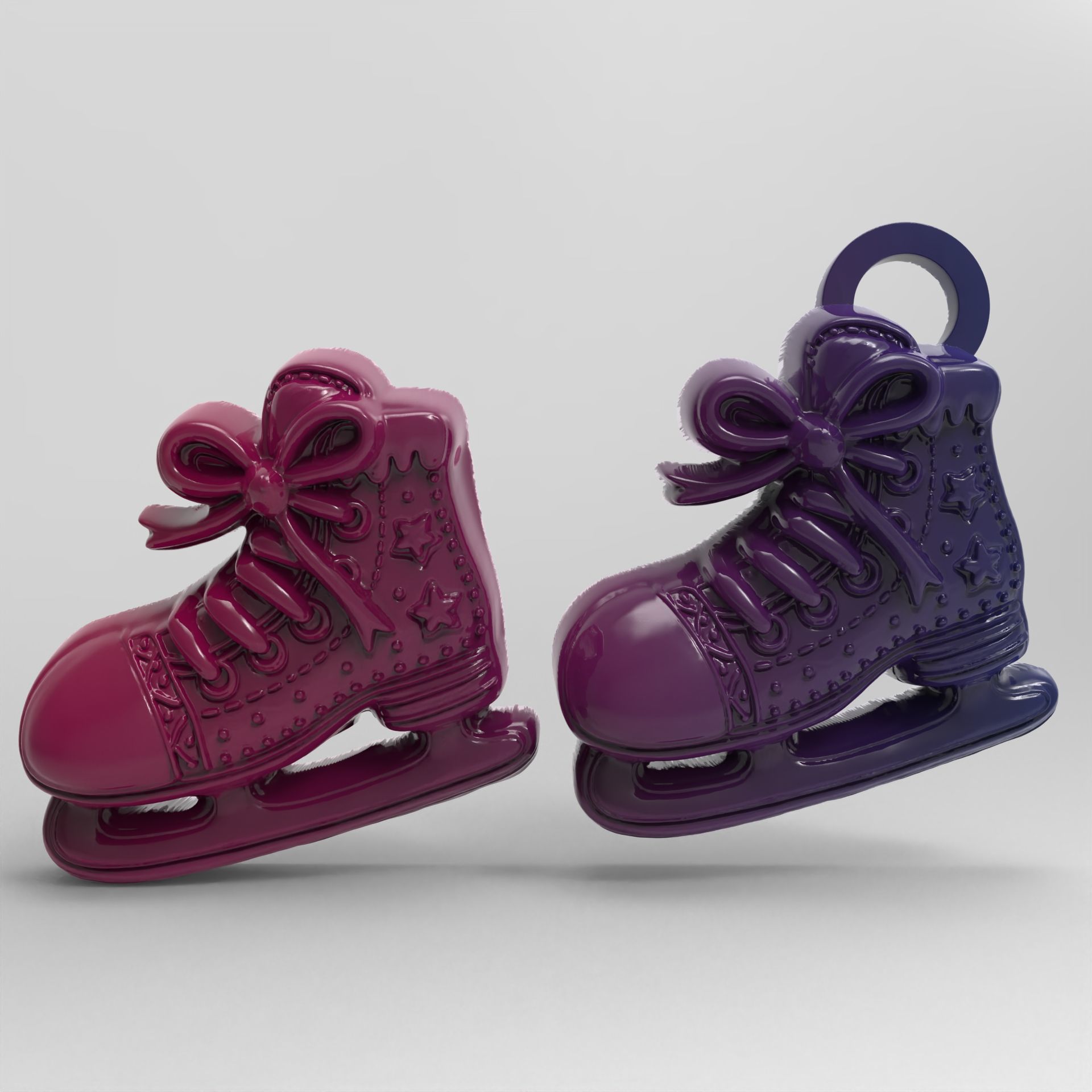 Skate shoe christmas cookie decor  3D print model_3