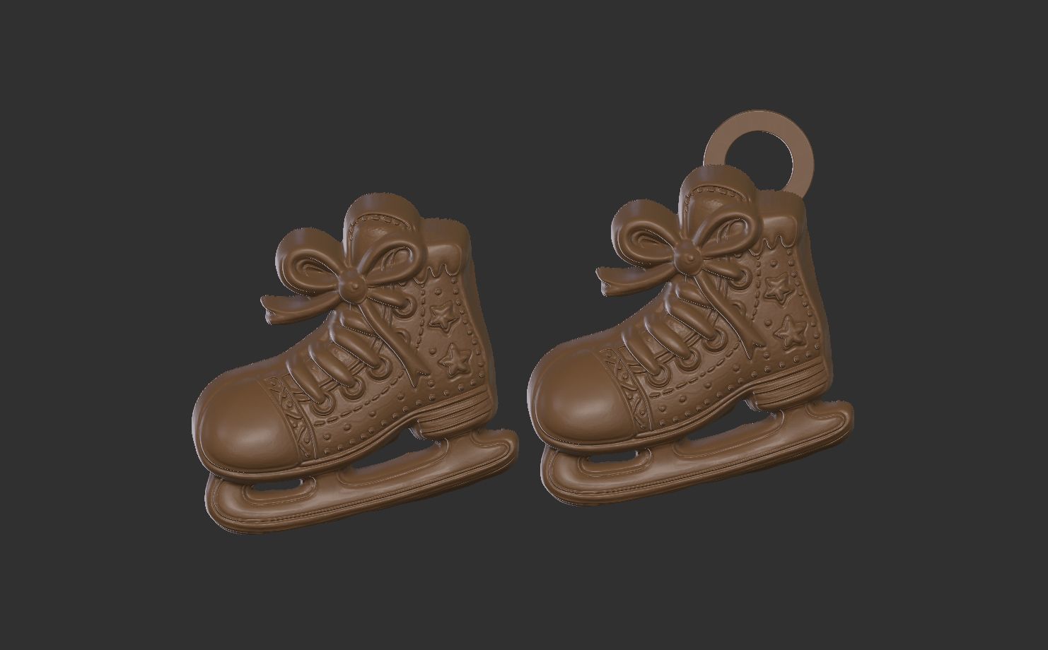 Skate shoe christmas cookie decor  3D print model_9
